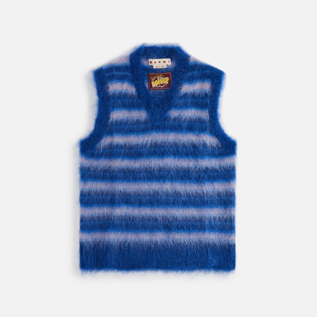 Marni Checked Wool-blend Sweater Vest In Multicolor