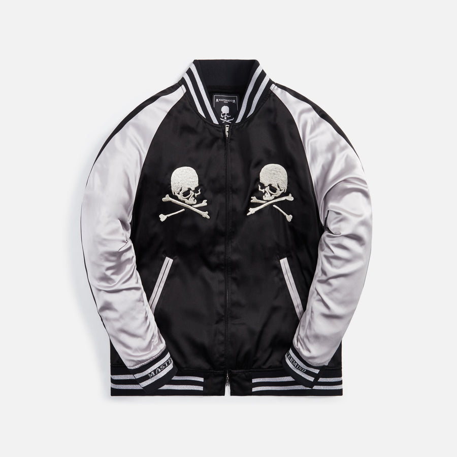 Mastermind World Silk Bomber Jacket Black Grey Kith Europe