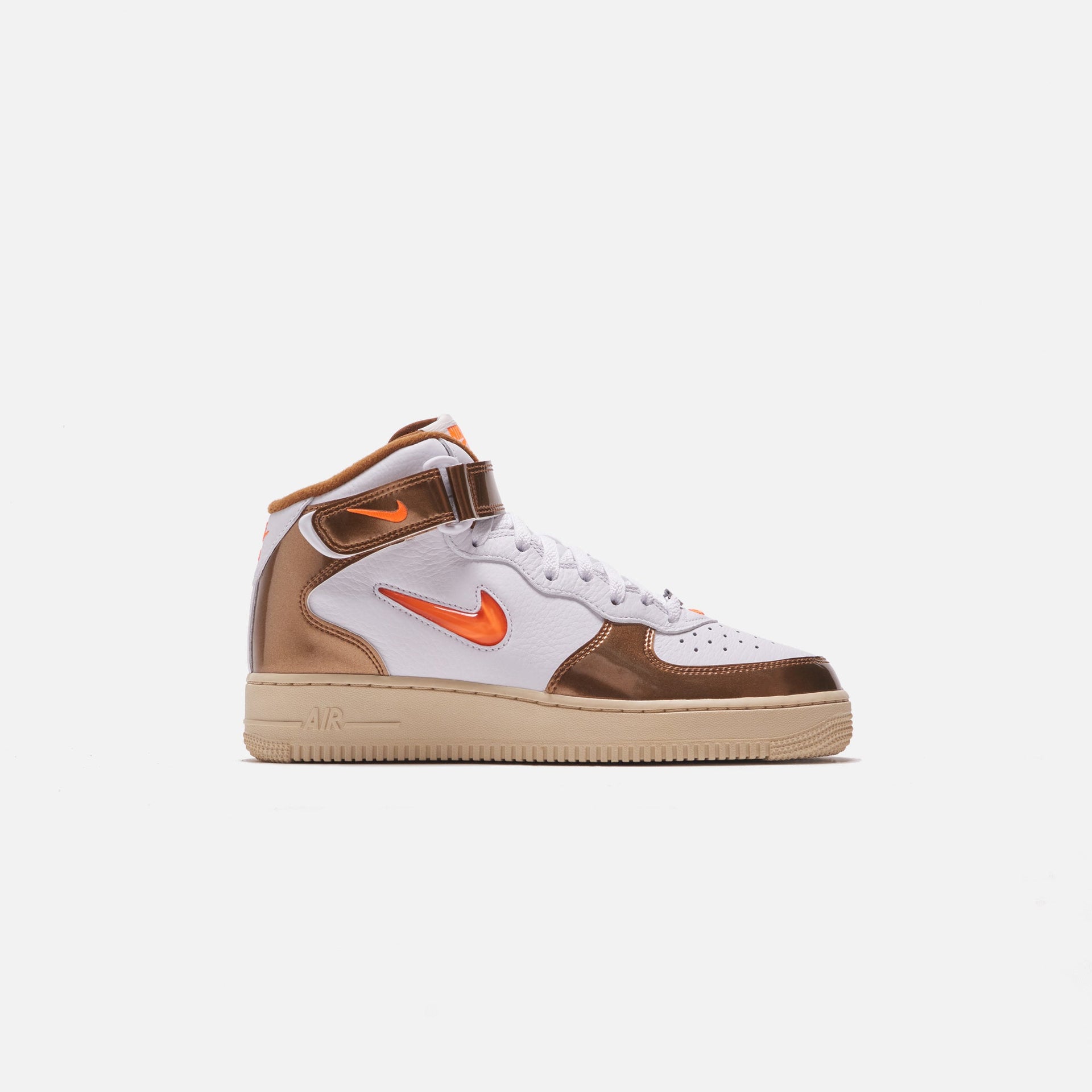 Nike Air Force 1 Mid - White / Total Orange / Ale Brown / Beach