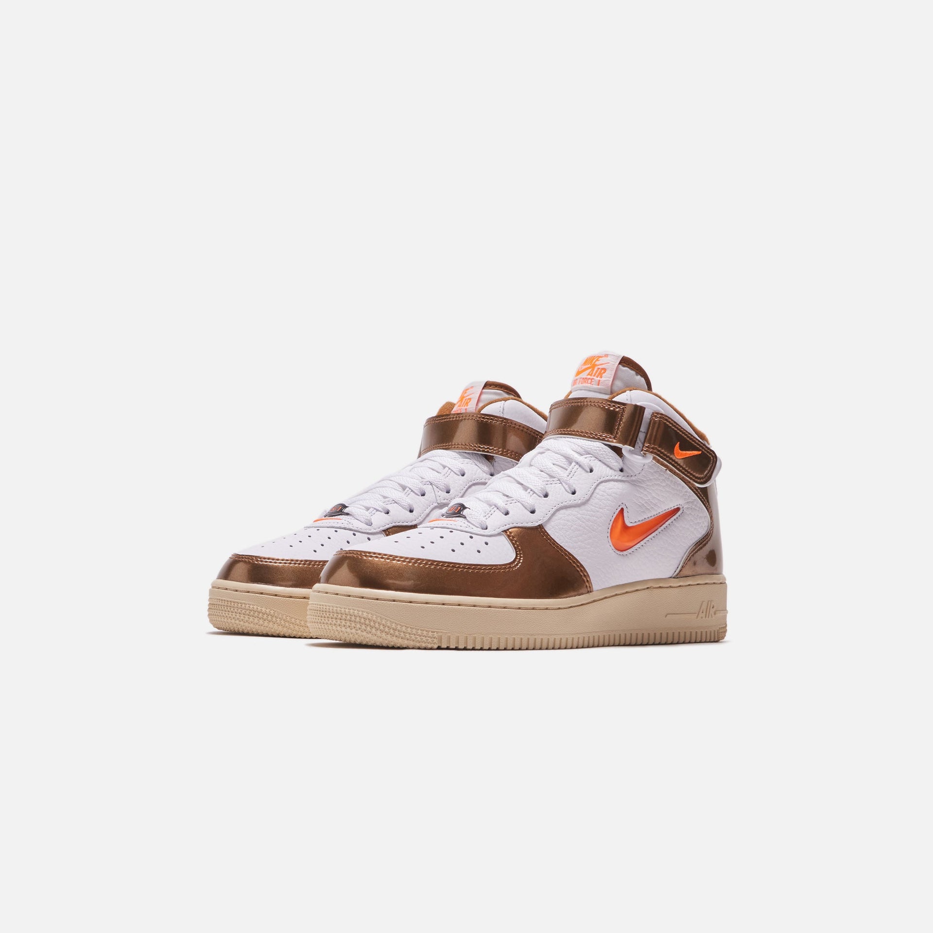 Nike Air Force 1 Mid - White / Total Orange / Ale Brown / Beach