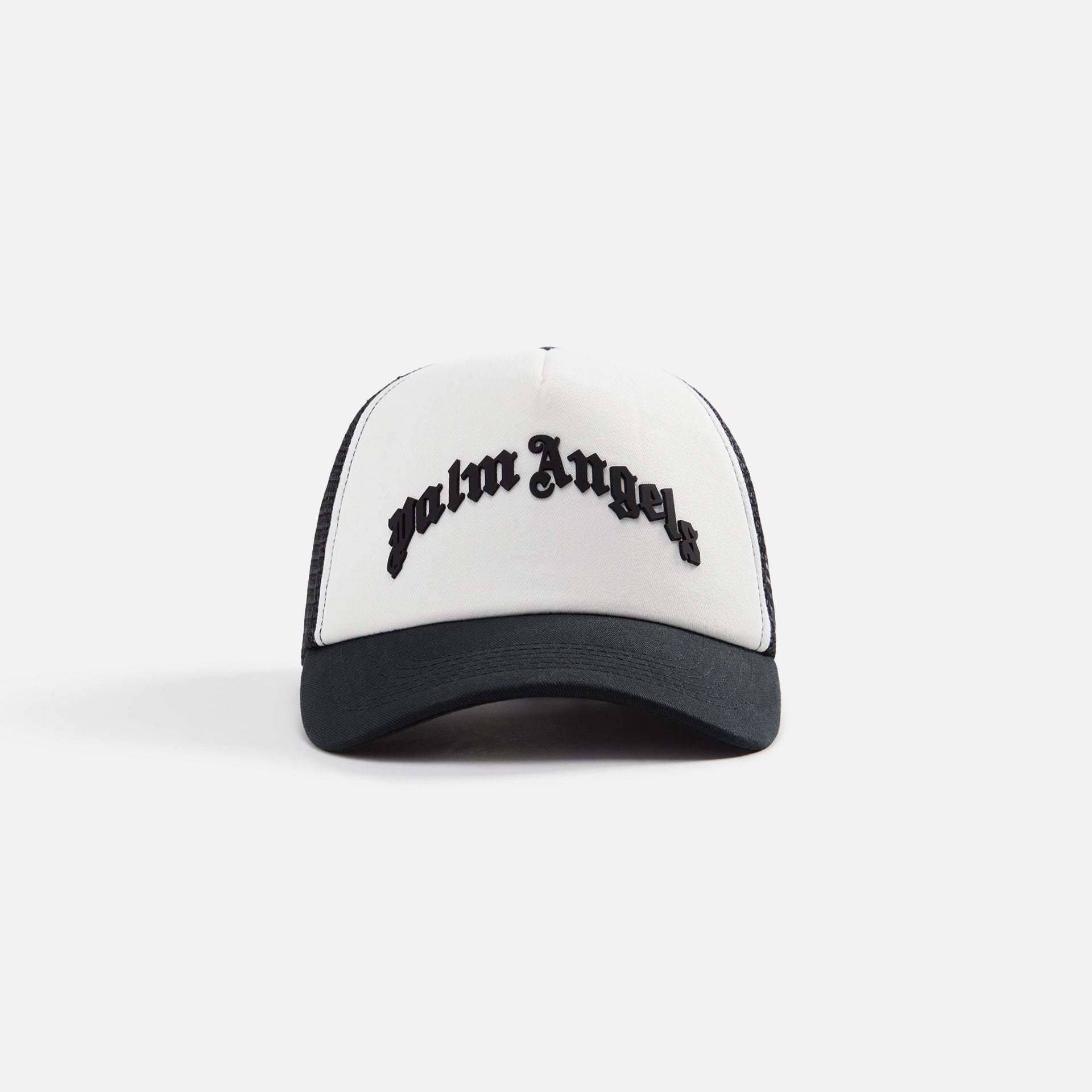 Palm Angels Curved Logo Mesh Cap - Black