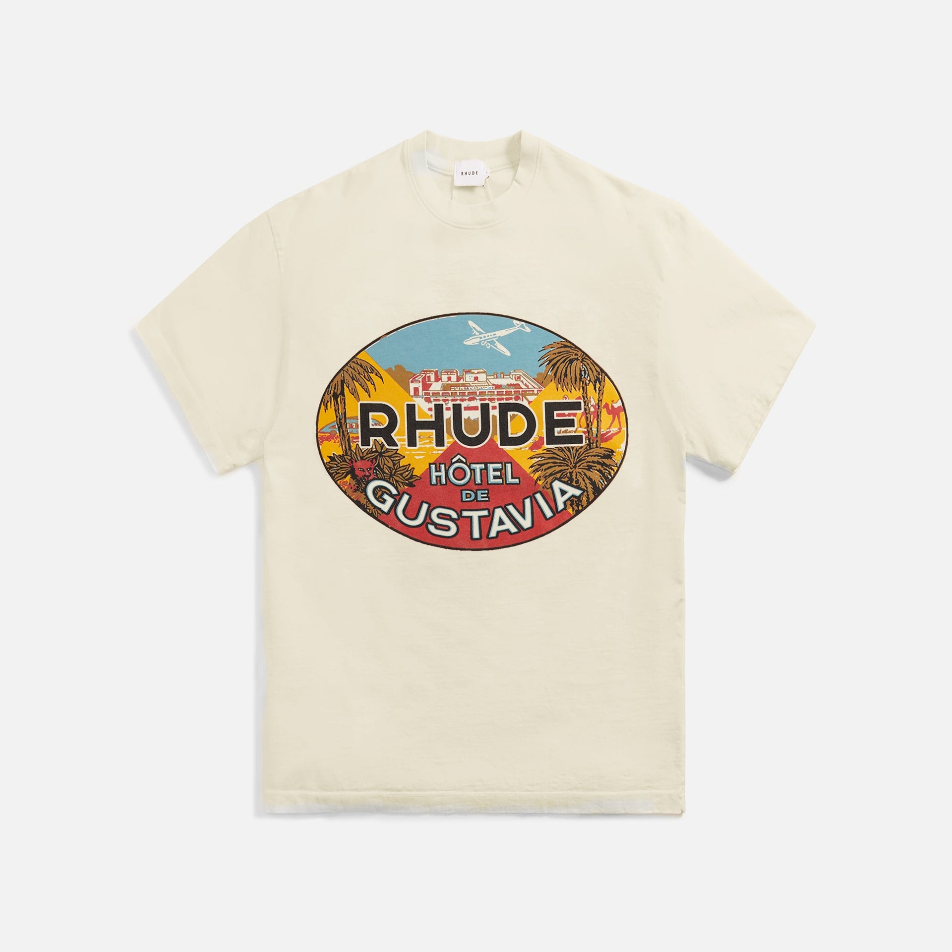 Rhude Hotel De Gustavia Tee - Vintage White