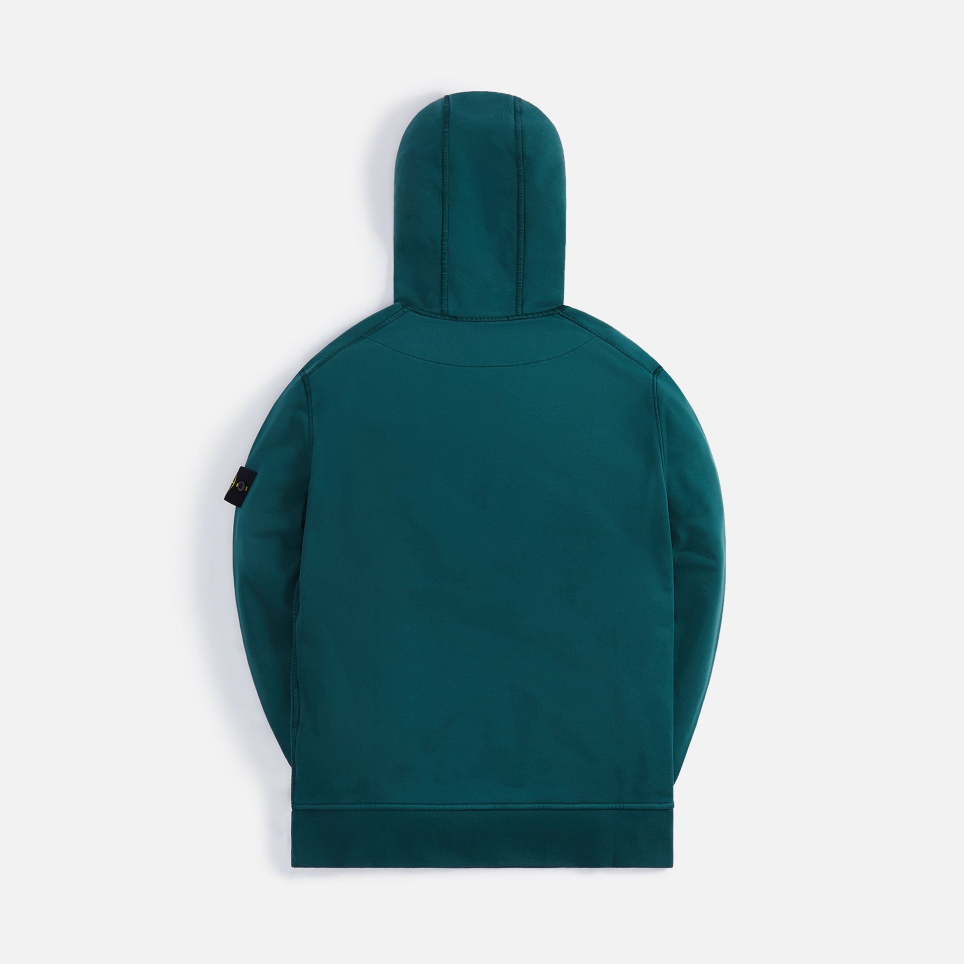 Stone Island Brushed Cotton Fleece Garment Dyed Hoodie - Bottle Green