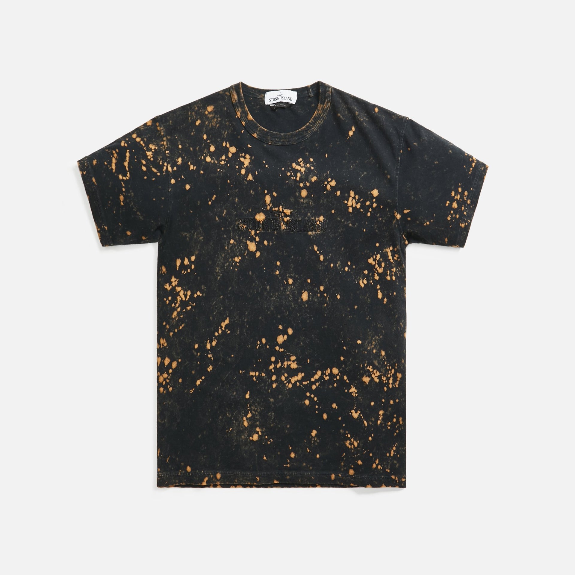 Stone Island Off Dye Treatment Tee - Black Orange