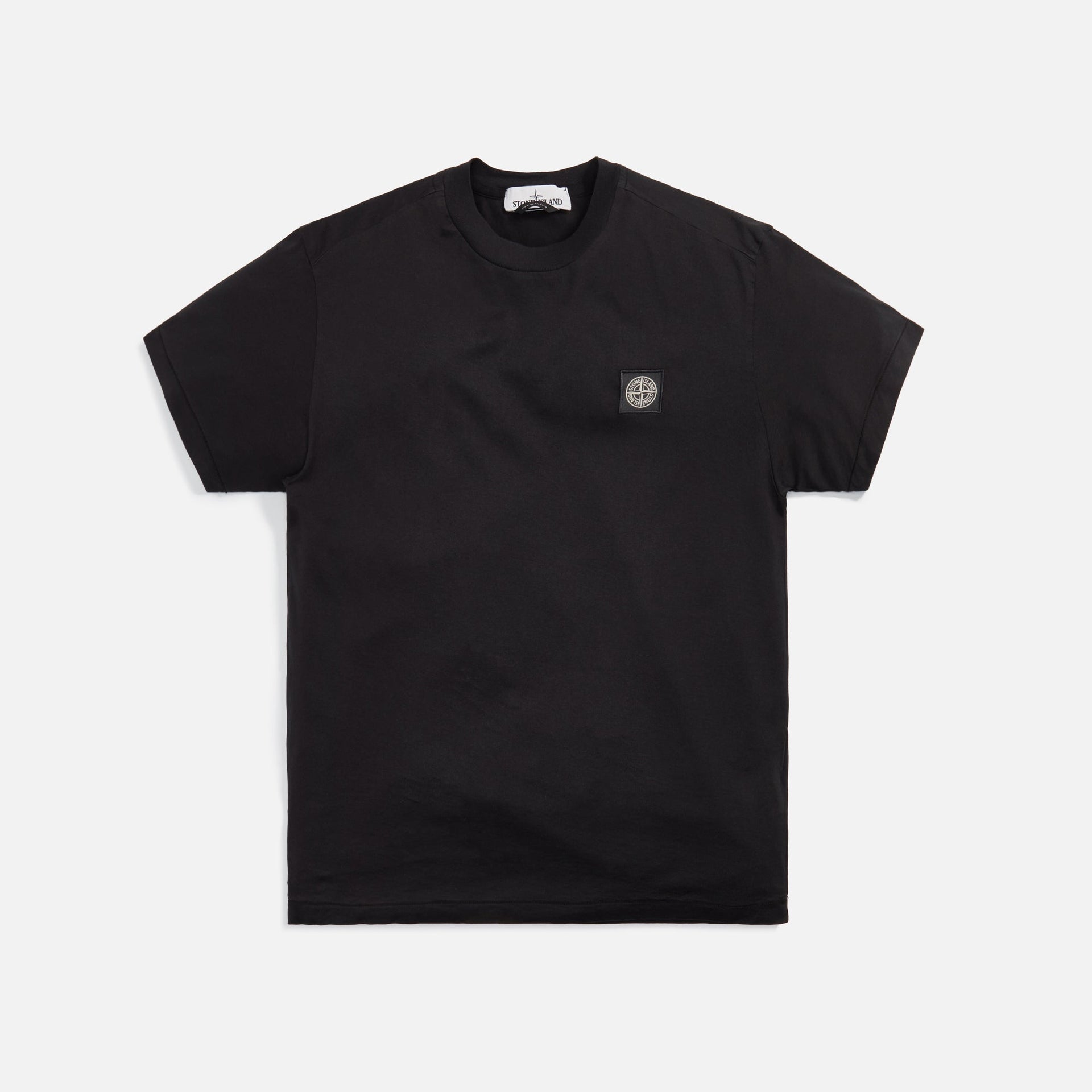 Stone Island Cotton Jersey Garment Dyed Tee - Black