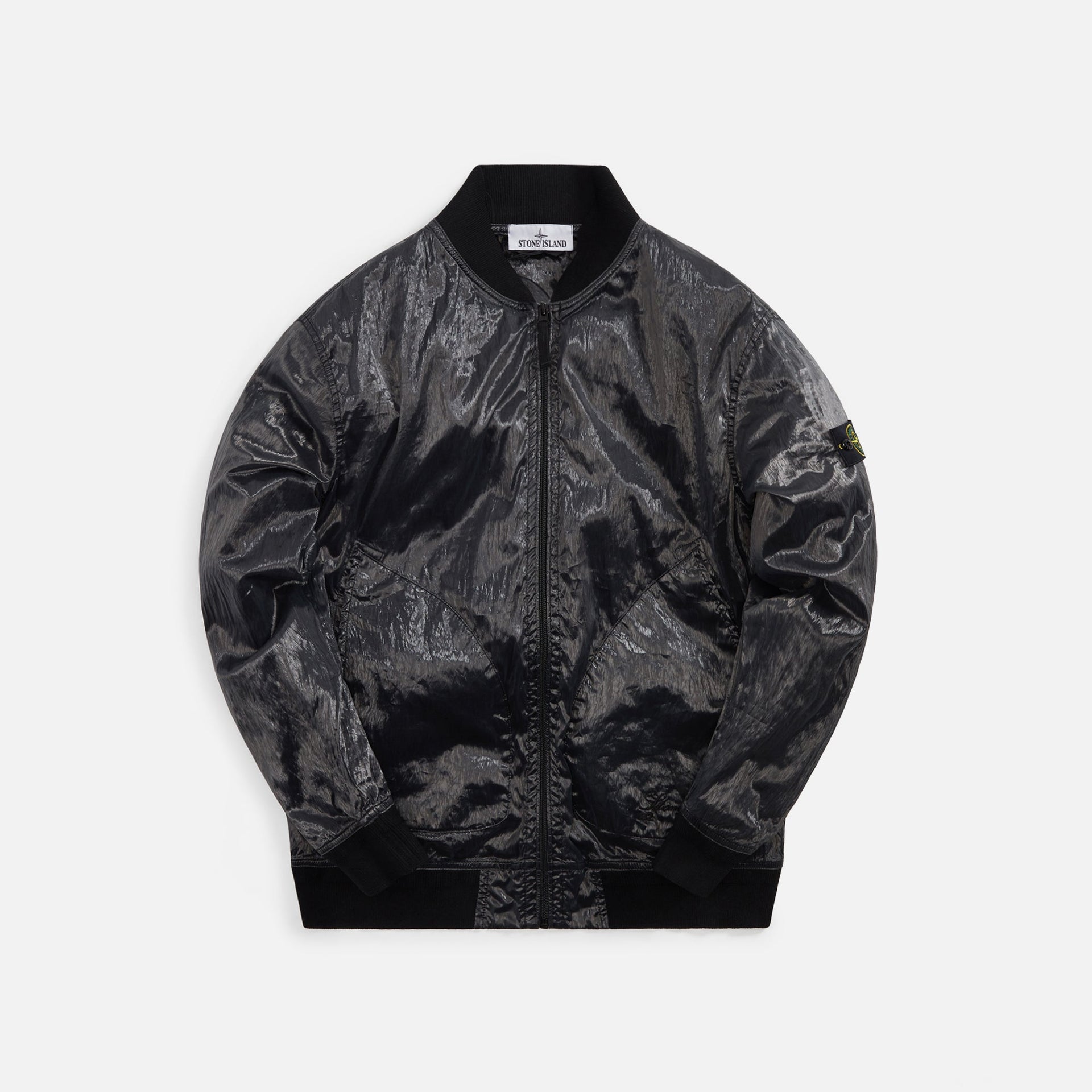 Stone Island 82/22 Garment Dyed Bomber Jacket - Black