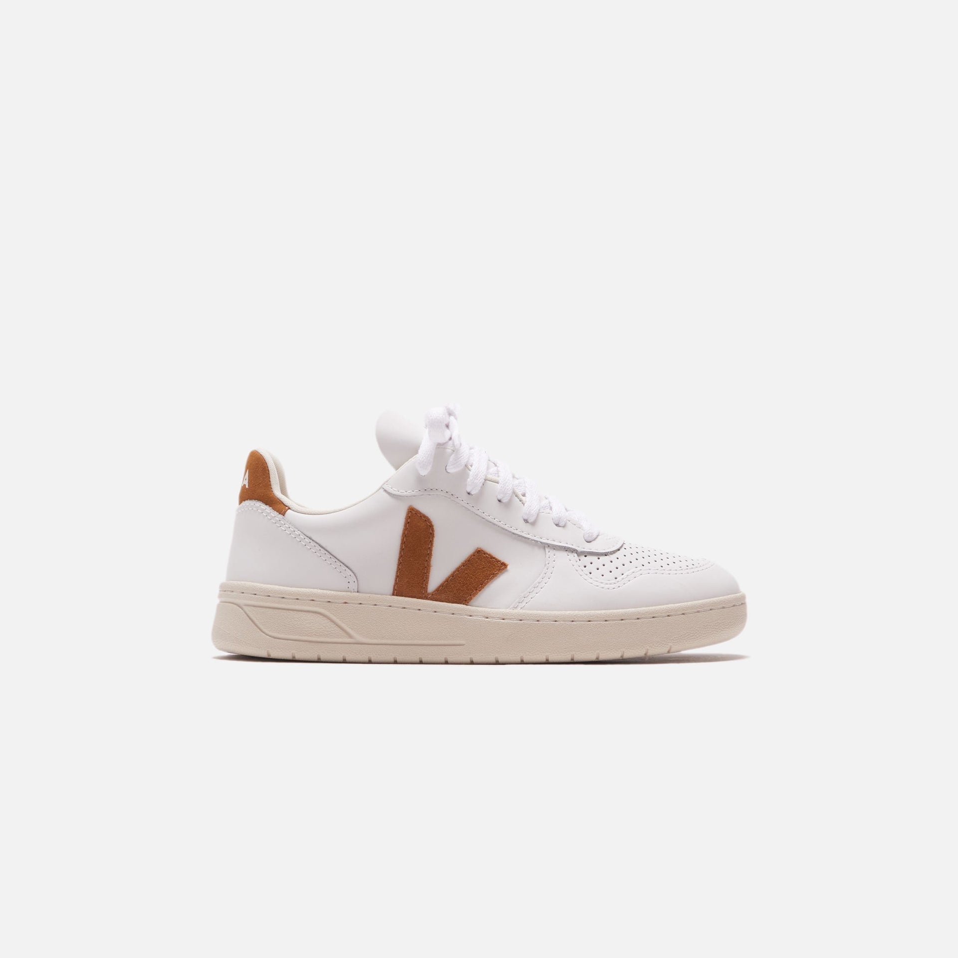 Veja V10 Extra Leather - White / Camel