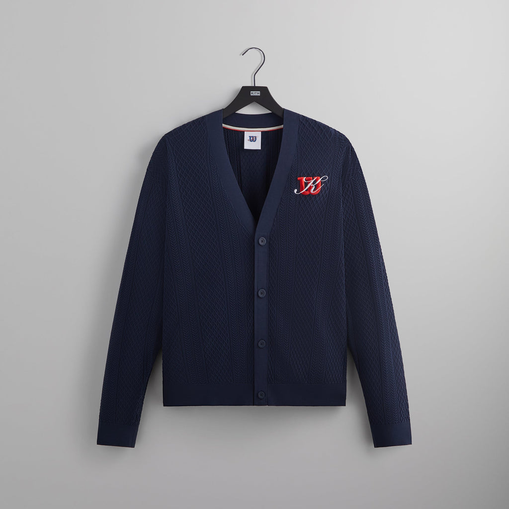 Kith for Wilson Sweater Cardigan - Navy Blazer – Kith Europe