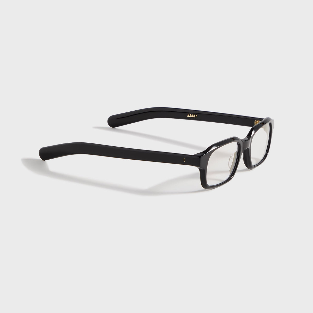 Flatlist Hanky Sunglasses - Solid Black / Clear Blue Light