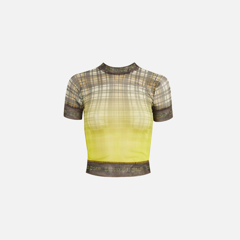 Ottolinger Mesh Tee - Yellow Plaid
