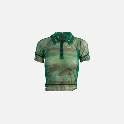 Ottolinger Mesh Polo Tee - Brook Print