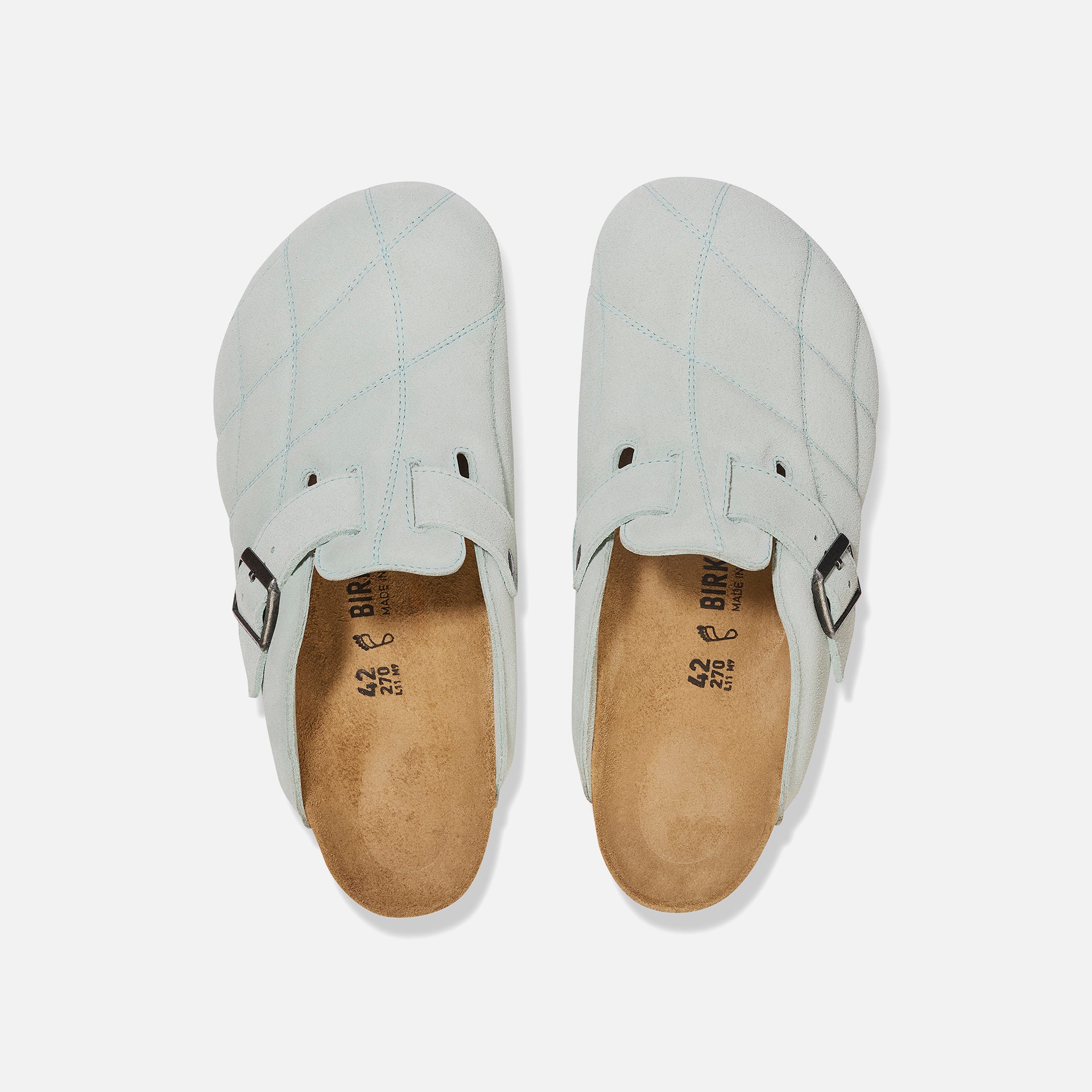 Birkenstock Boston Quilted Leve - Aqua