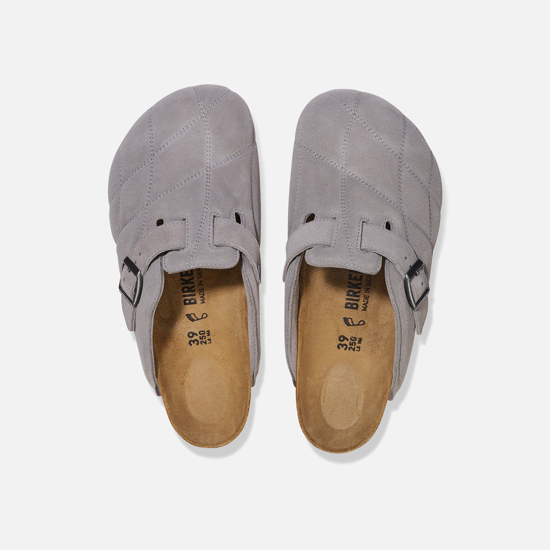 Birkenstock Boston Quilted Leve - Stone Coin