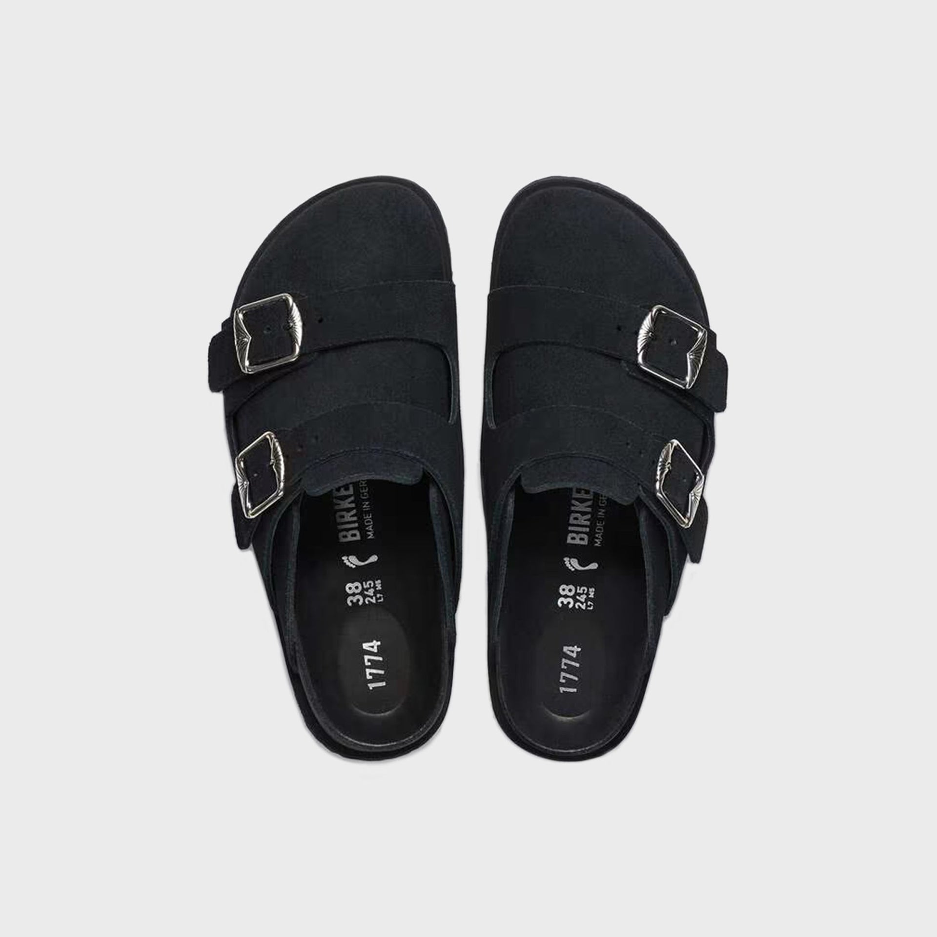 Birkenstock 222 West Suede Exq 1774 - Black