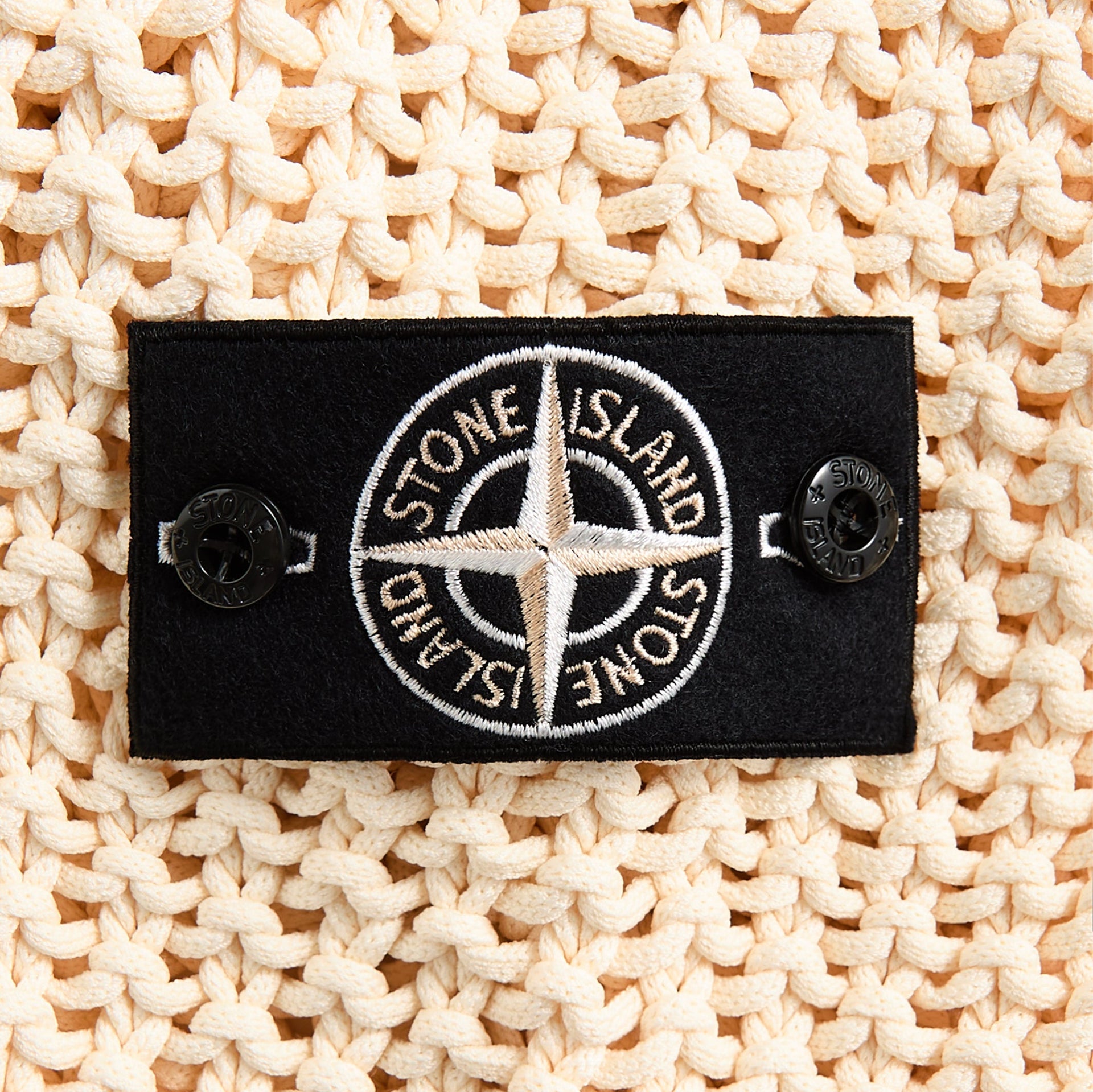 Stone Island Chain Stitch UV Reactive Sweater Cherry - Beige