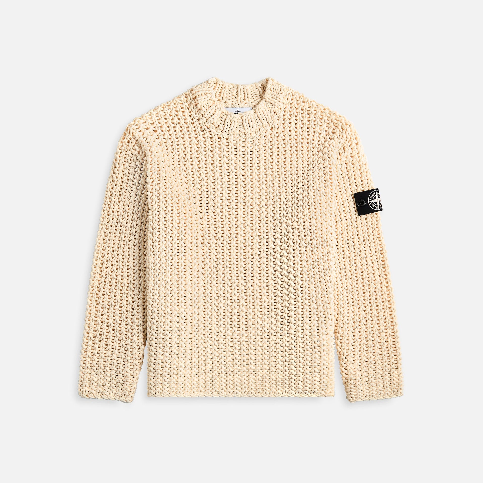 Stone Island Chain Stitch UV Reactive Sweater Cherry - Beige