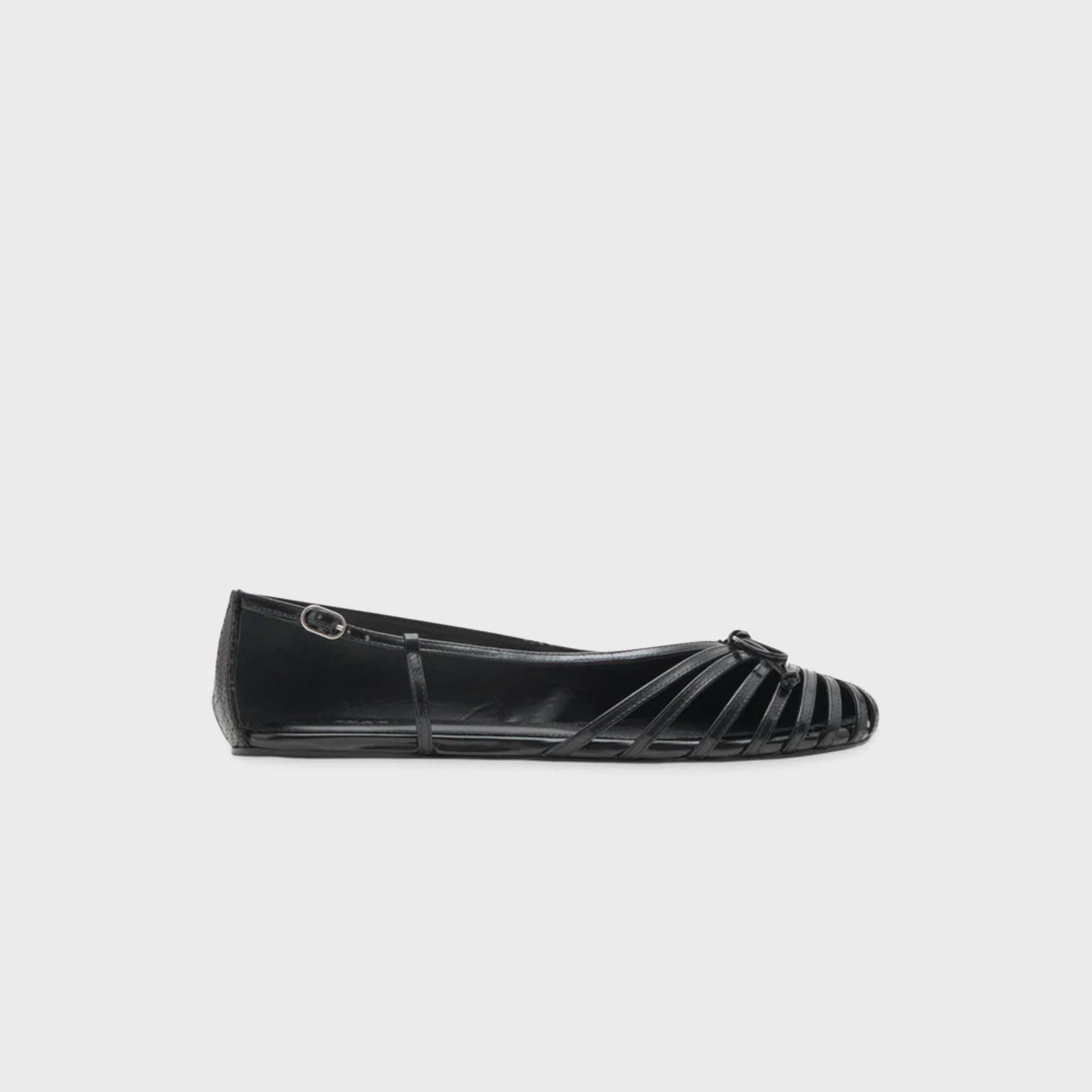 Abra Double Shoe Ballerina Flat - Black