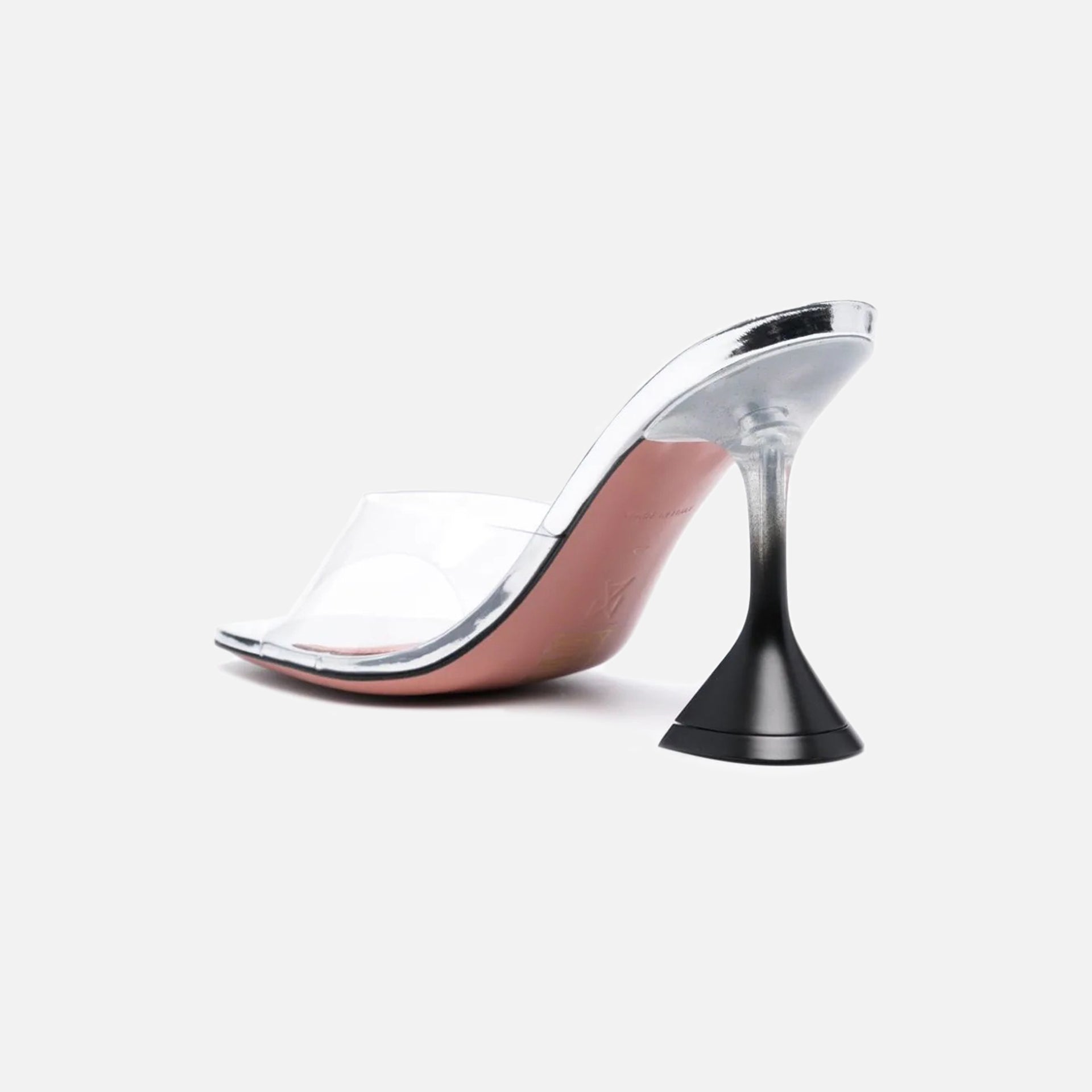 Amina Muaddi Lupita Glass Slipper CL Plexi Heel 95mm PVC - Black