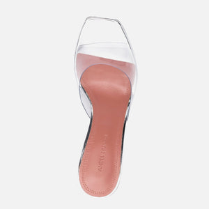 Amina Muaddi Lupita Glass Slipper CL Plexi Heel 95mm PVC - Black