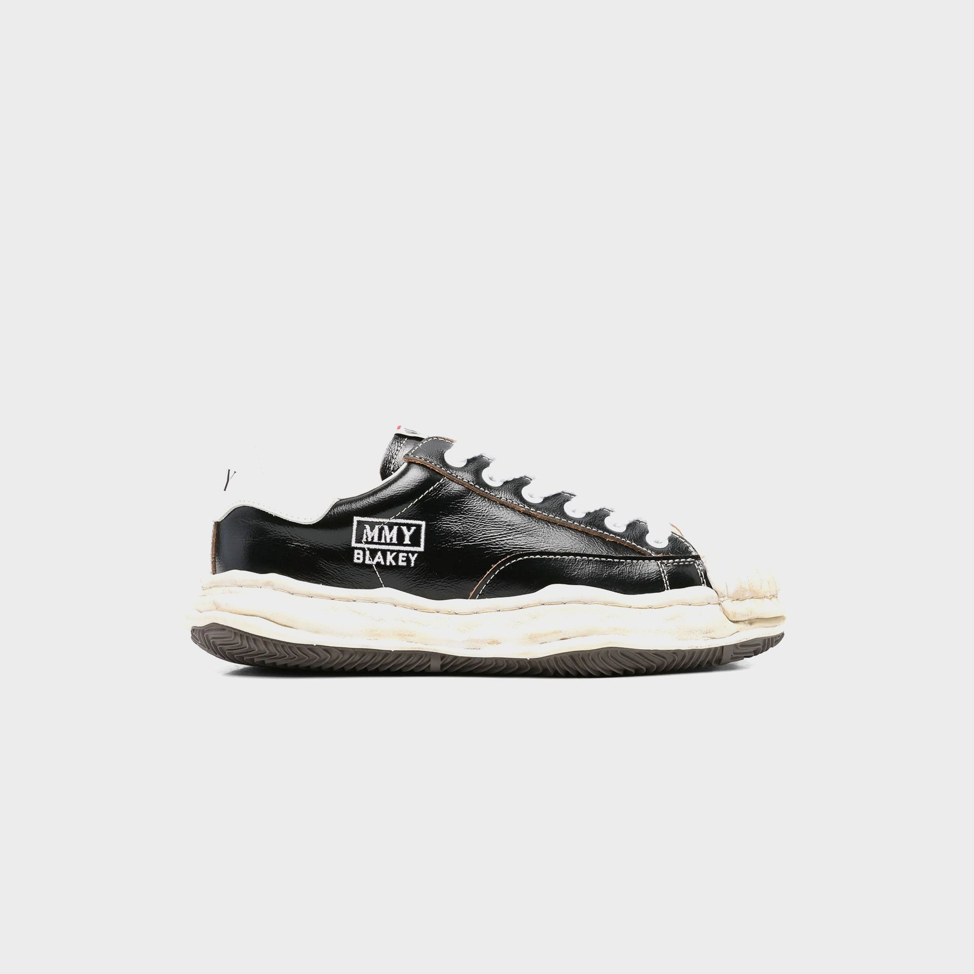 Mihara Yasuhiro Blakey Original Sole Wrinkled Leather Low Top Sneaker - Black