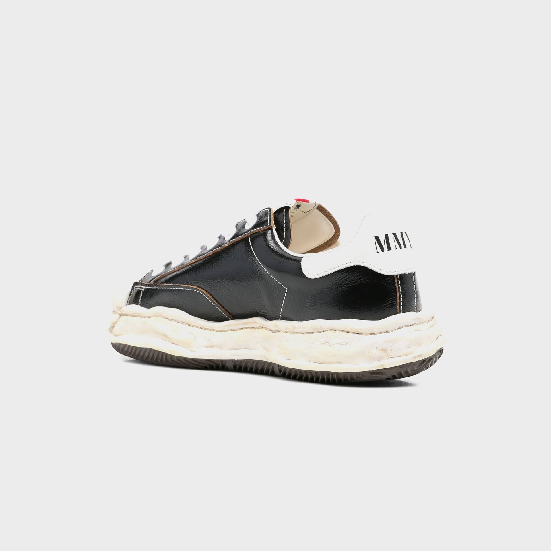 Mihara Yasuhiro Blakey Original Sole Wrinkled Leather Low Top Sneaker - Black
