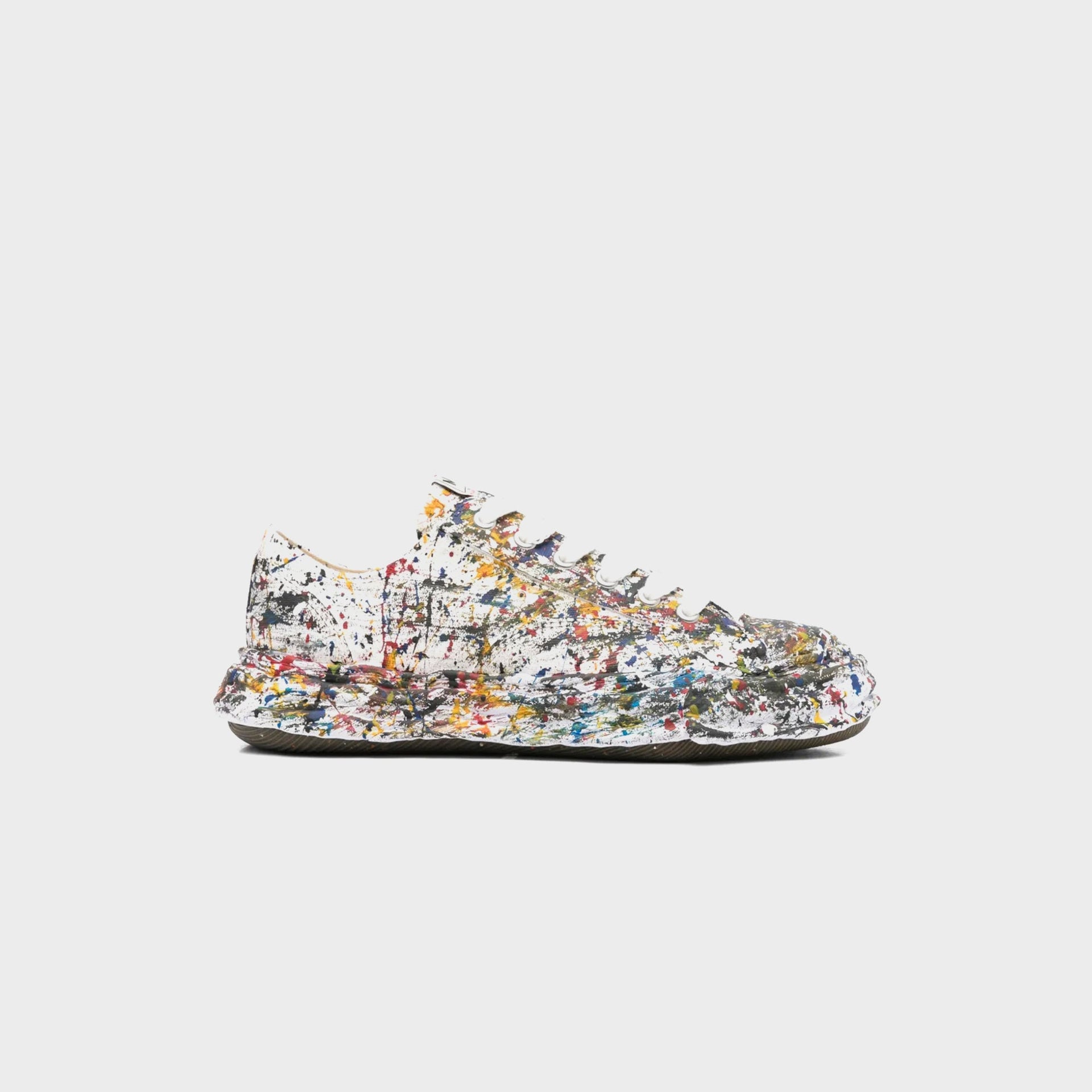 Mihara Yasuhiro Peterson 23 Original Sole Sputtering Canvas Low Top Sneaker - White