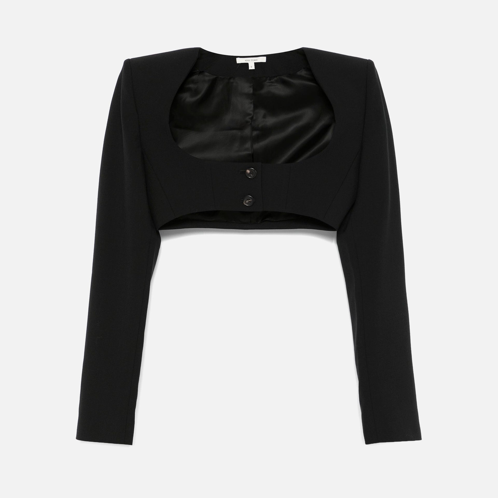 Nensi Dojaka Cropped Jacket - Black