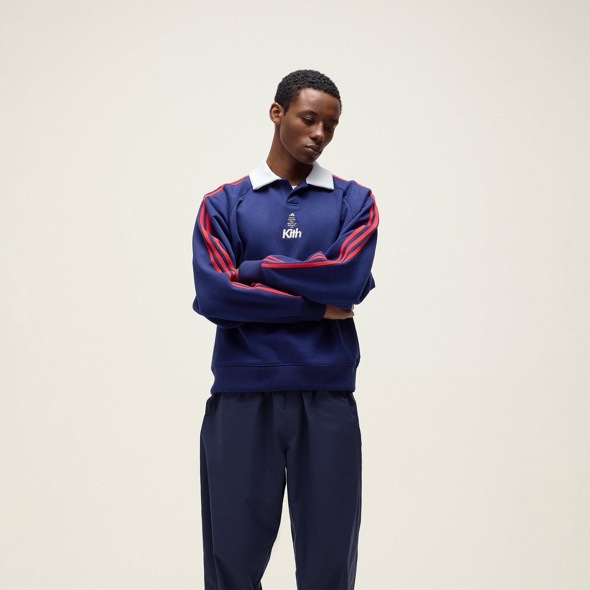 KITH × adidas フットボールパーカー フーディー 国内発 送関込 Kith for adidas Football Pullover - Blue – Kith Europe