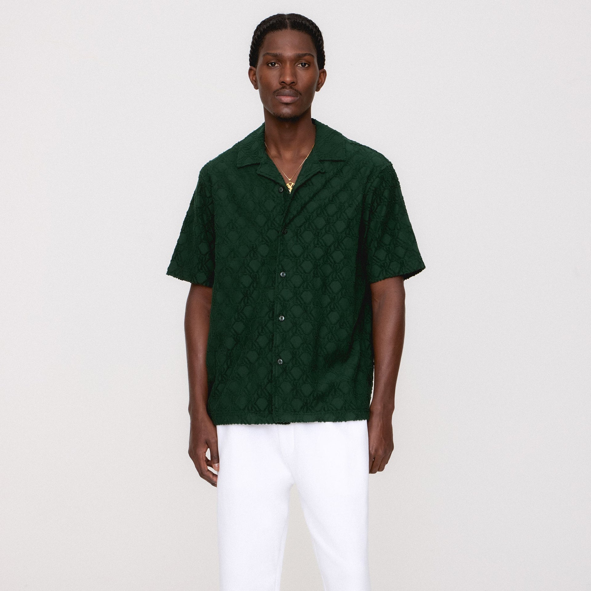 Kith Monogram Terry Thompson Camp Collar Shirt - Stadium PH
