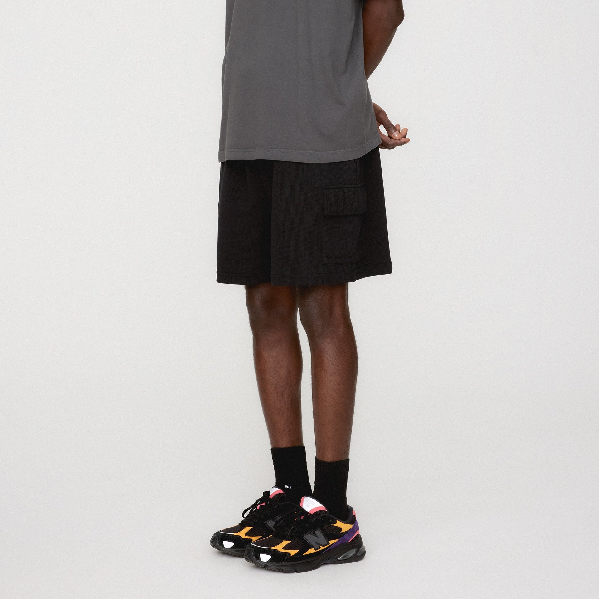 Kith Micro Waffle Fairfax Cargo Short - Black