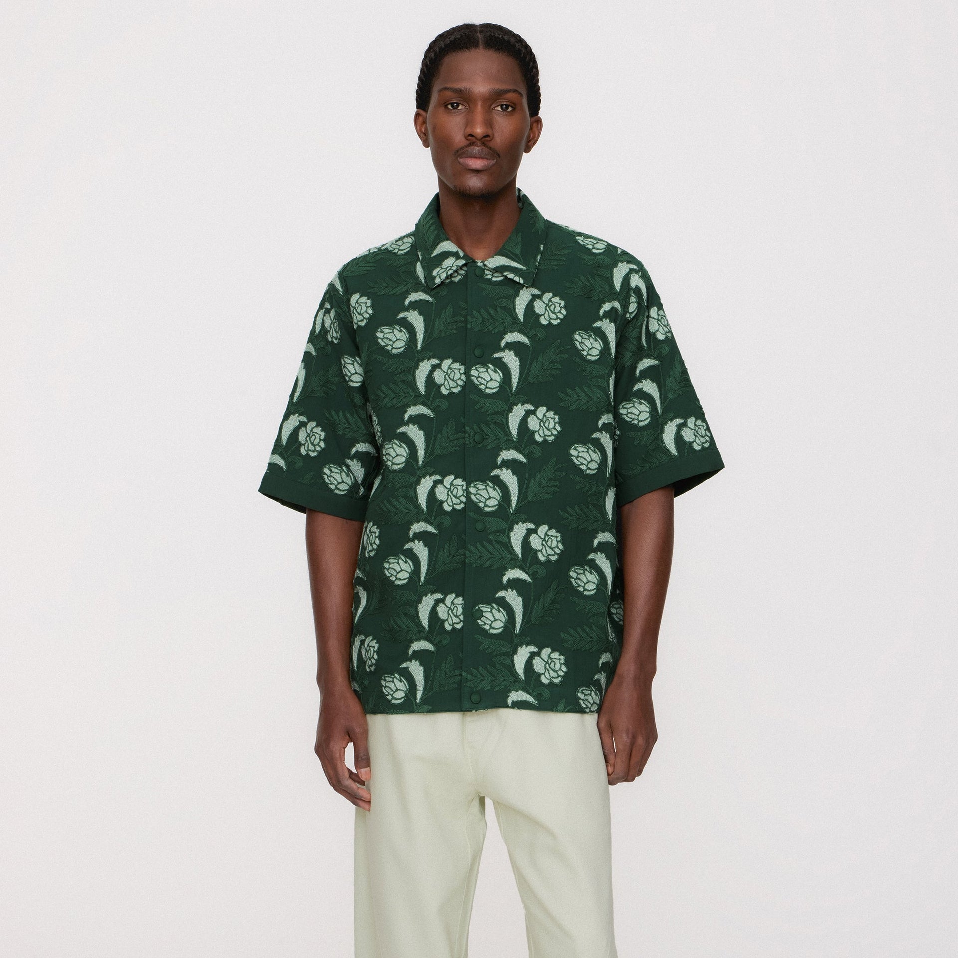 Kith Embroidered Floral Woodpoint Shirt - Vitality