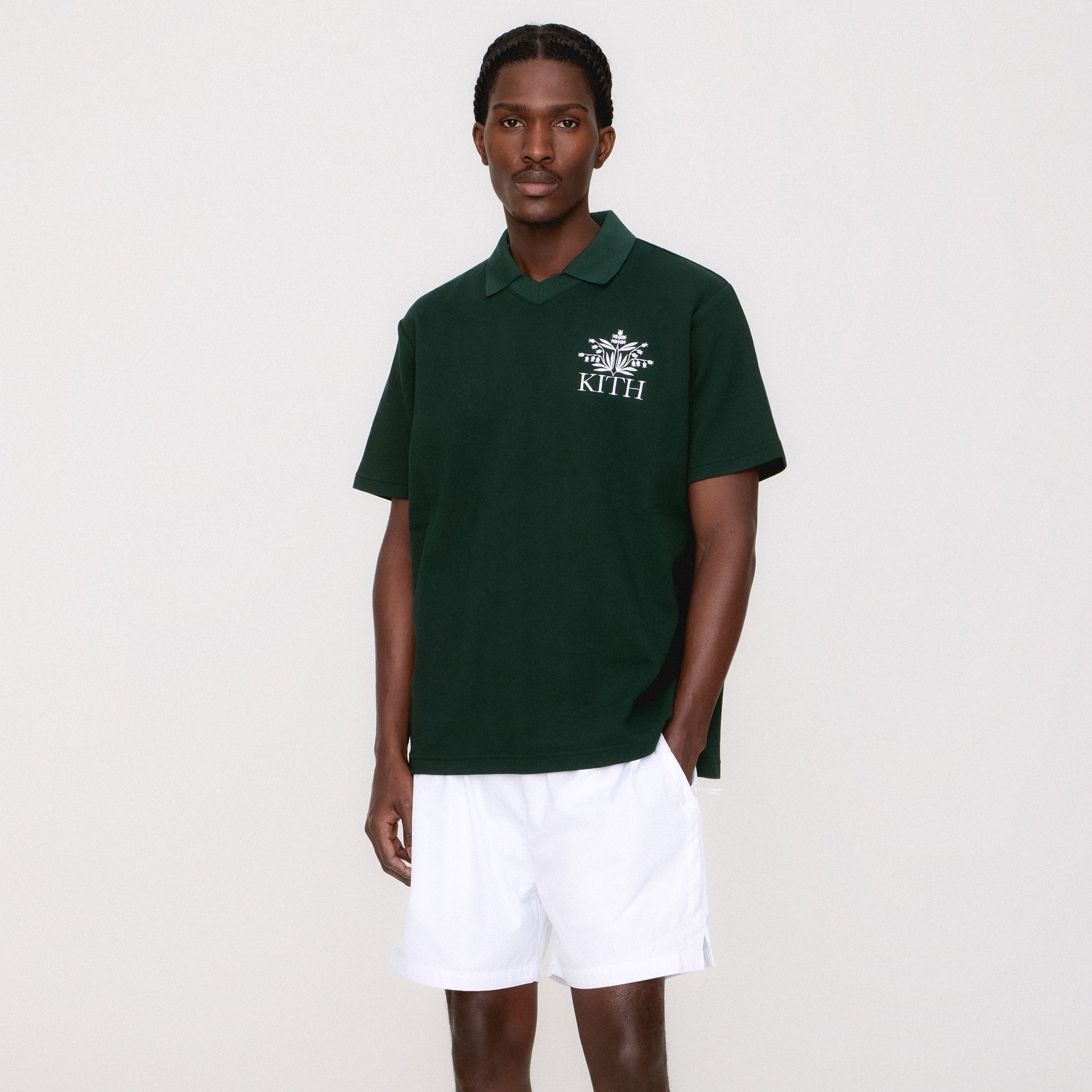 Kith Pique Short Sleeve Tap In Polo - Stadium