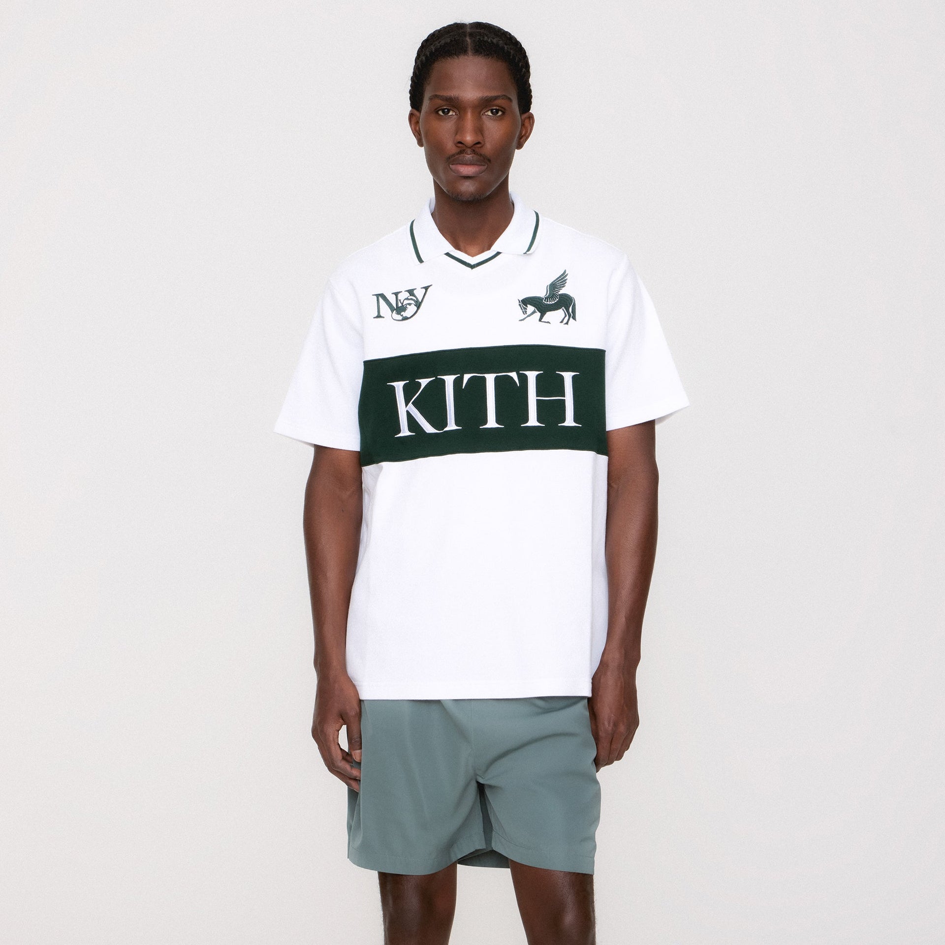 Kith Pique Short Sleeve Tap In Soccer Polo - White