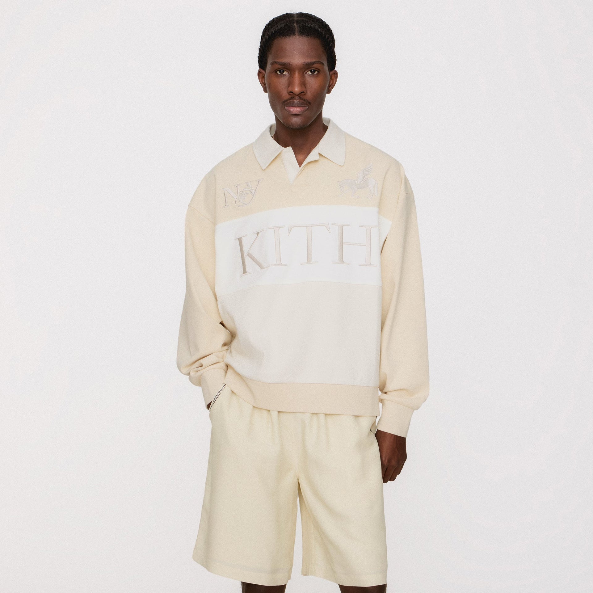 Kith Rugby Nelson Collared Pullover - Veil