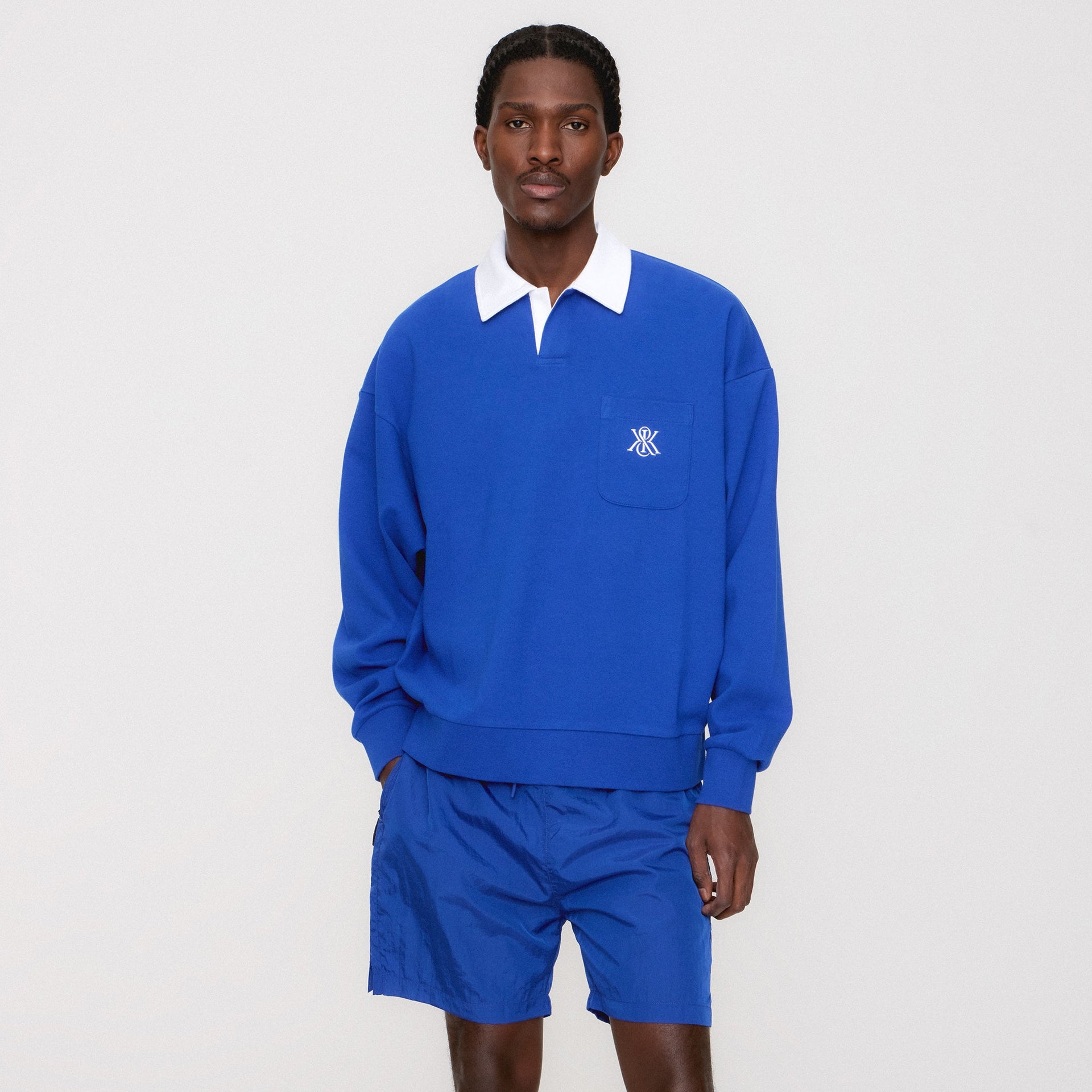 Kith Pegasus Crest Nelson Collared Pullover - Cyclone