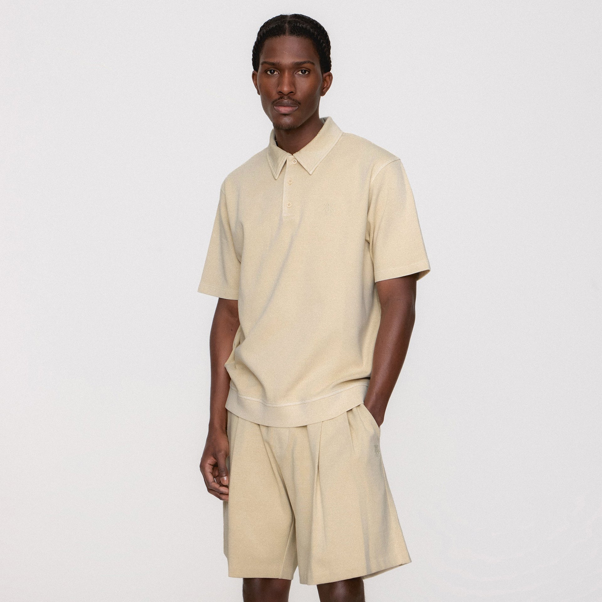 Kith Crystal Wash Interlock Graham Polo - Durum