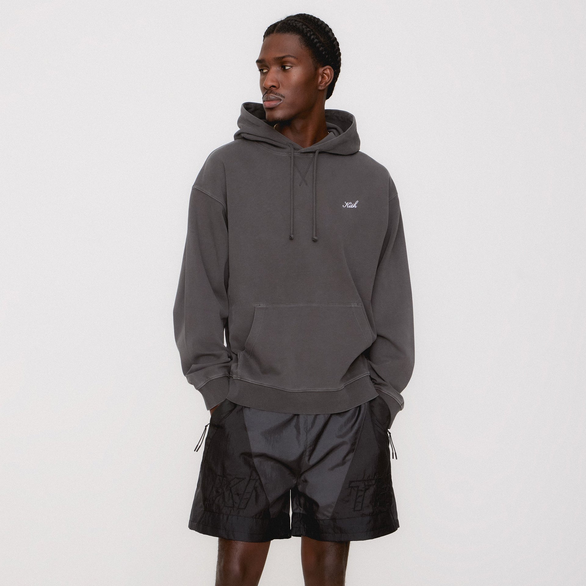 Kith Crystal Wash Interlock Williams III Hoodie - Somber