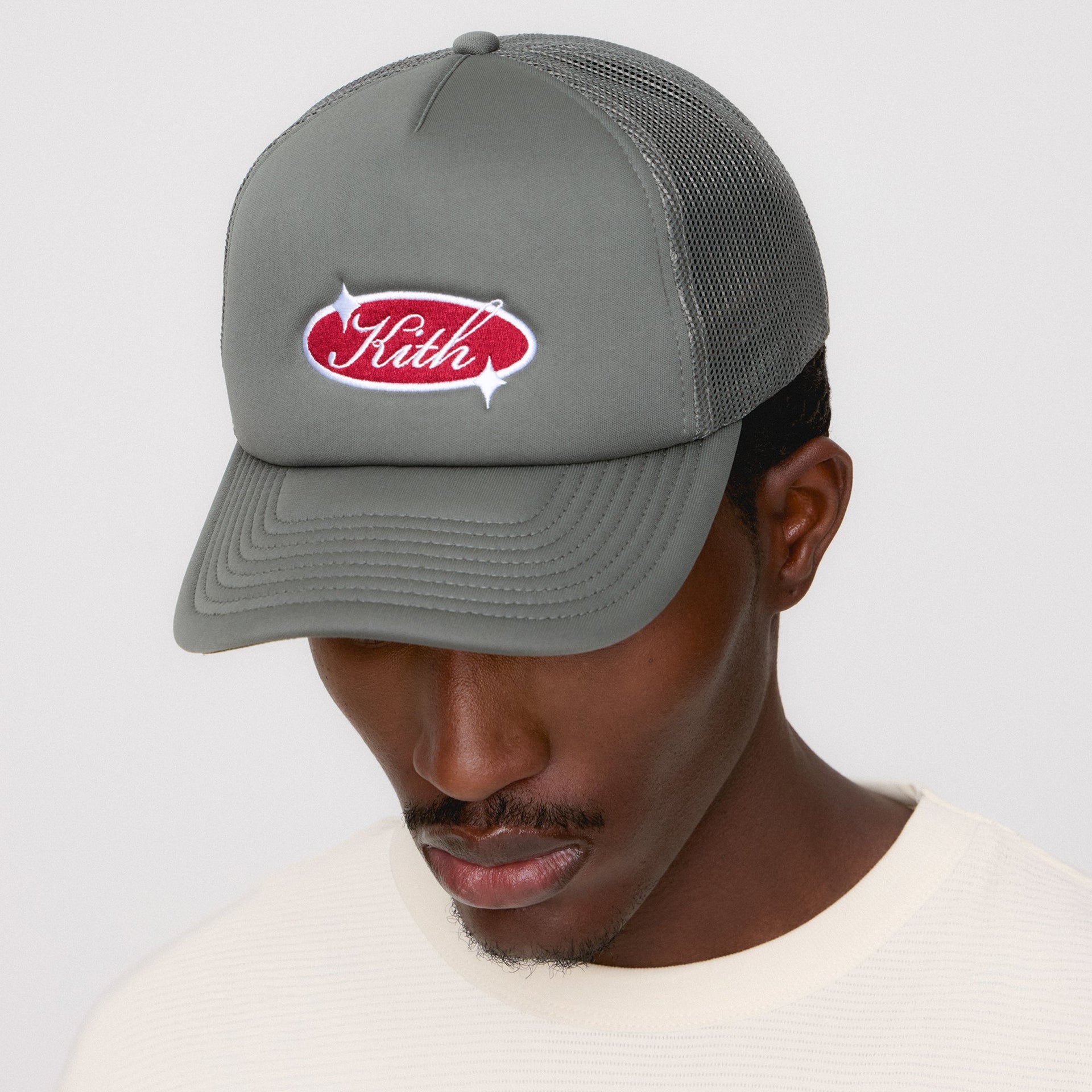 Kith Freeway Logo Poly Foam Nolan Trucker Hat - Caraway