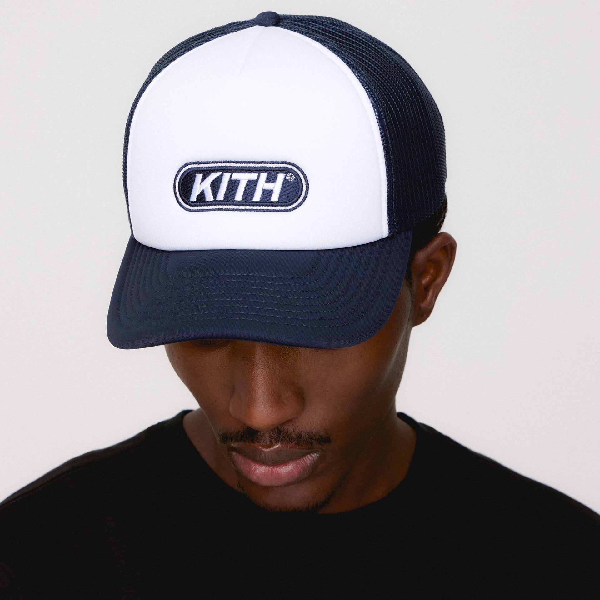 Kith Poly Foam Fast Logo Patch Nolan Trucker Hat - Nocturnal