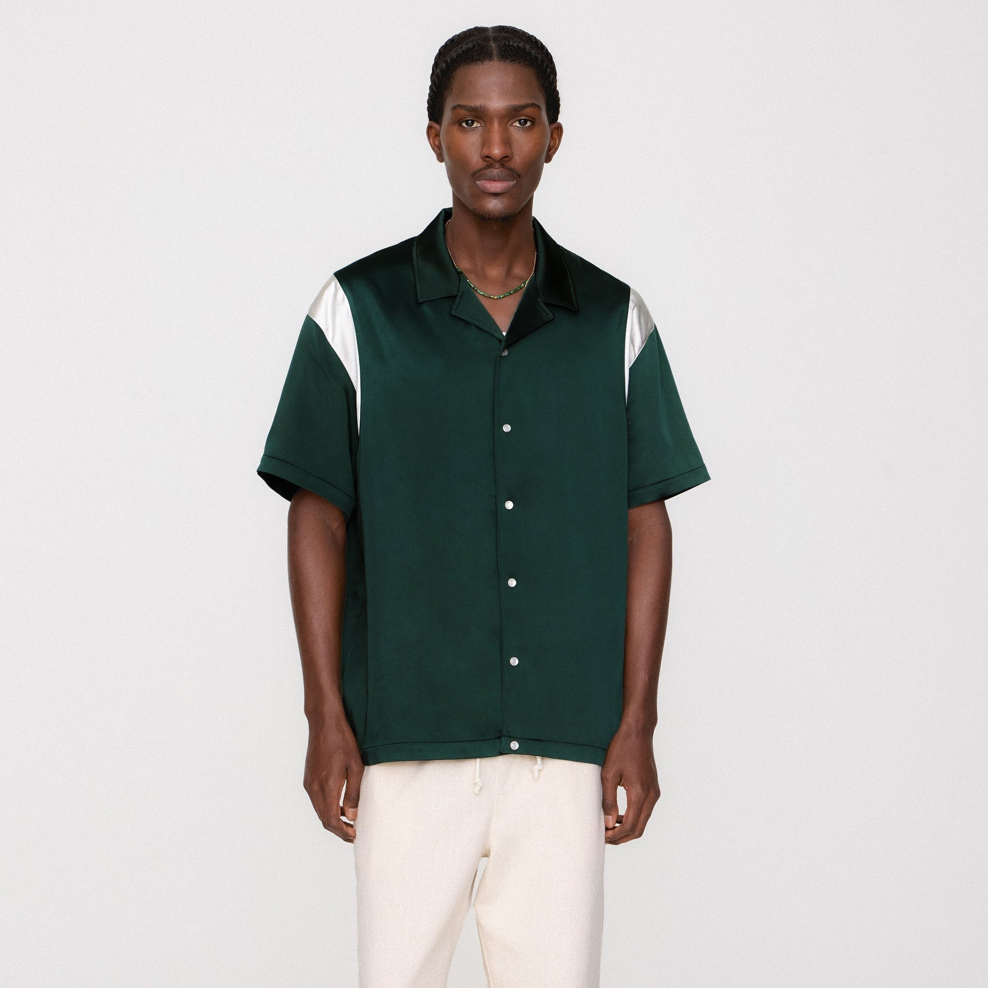 &Kin Washed Satin Landon Souvenir Shirt - Stadium PH