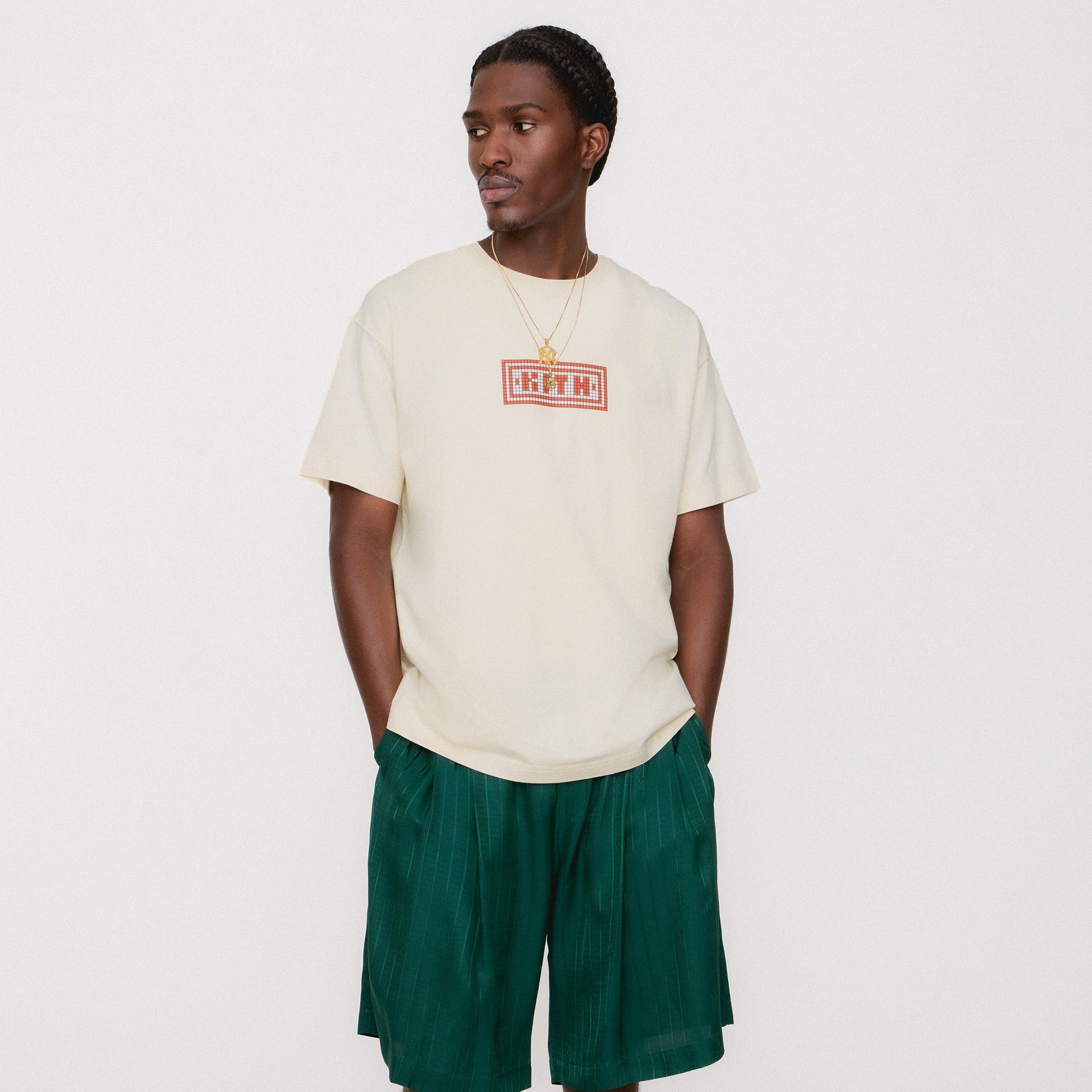 Kith Blossom Logo Tee - Sandrift