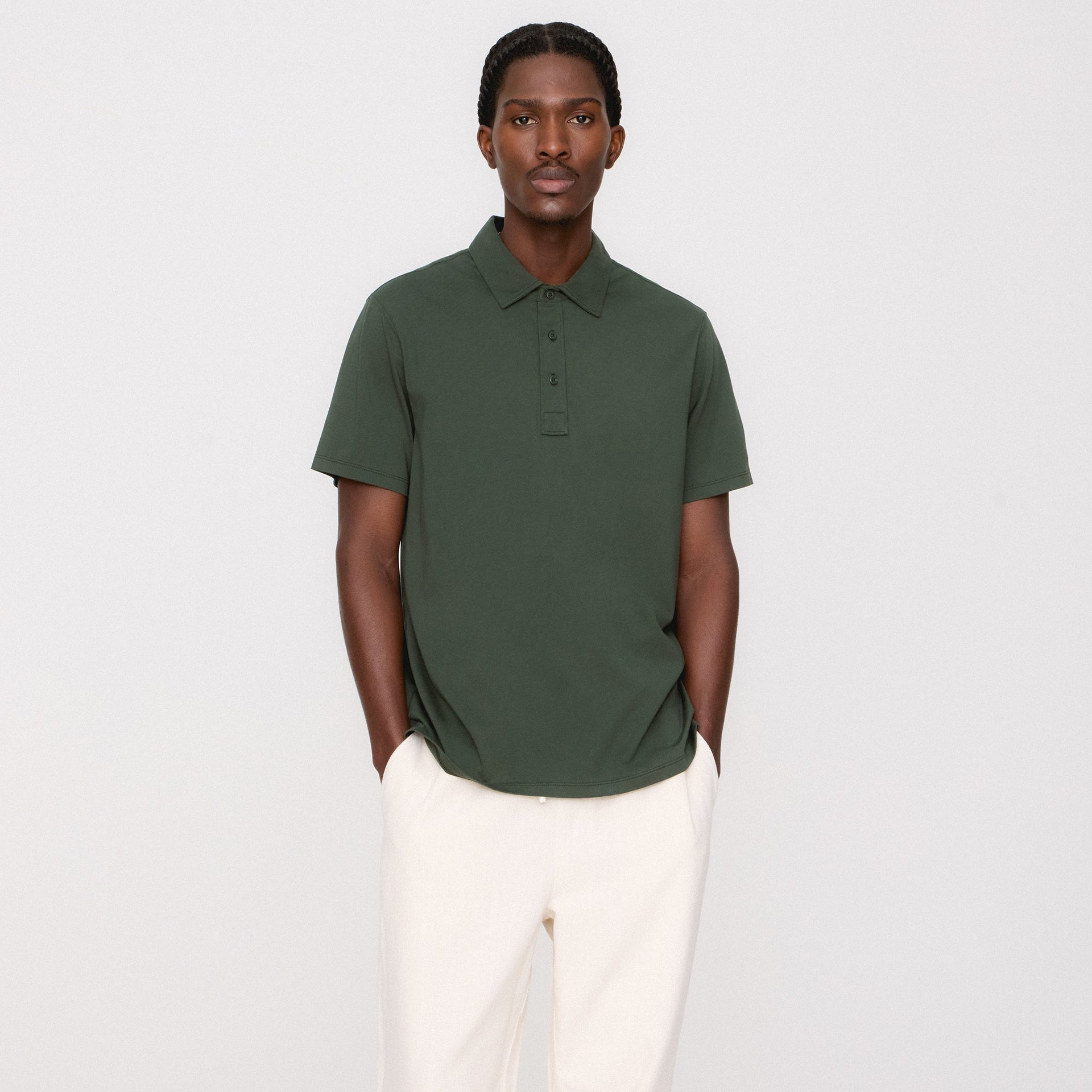&Kin Pima Jersey Short Sleeve Heathrow Polo - Taiga PH