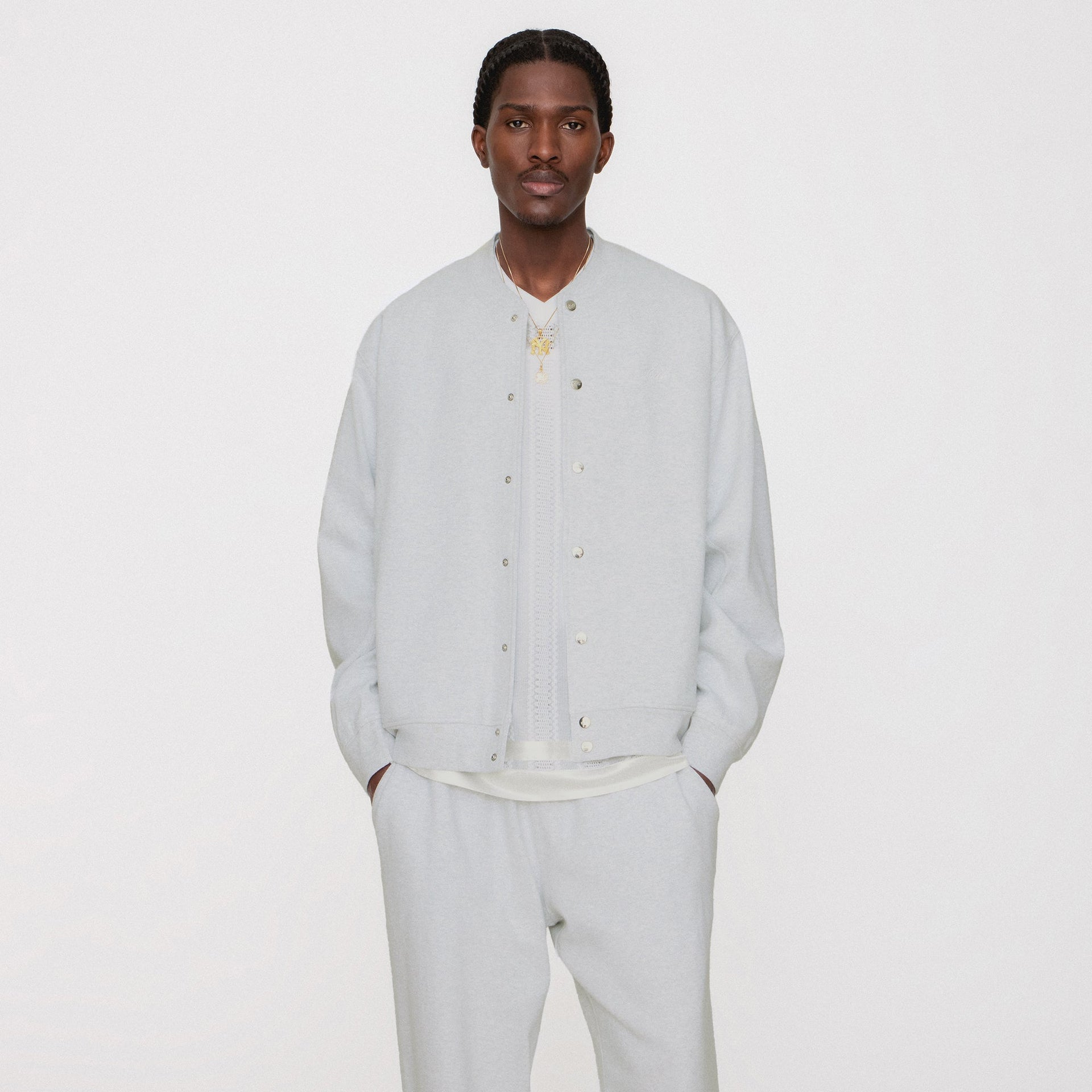 Kith Marvin Bomber Jacket - Light Heather Grey