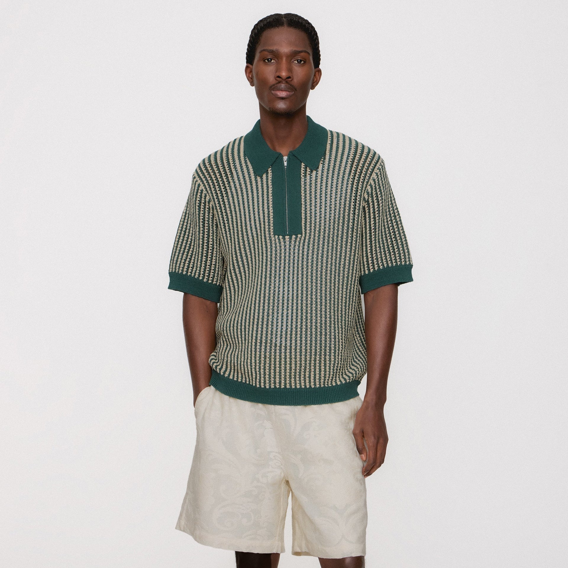 Kith Nash Knit Polo - Sandrift PH