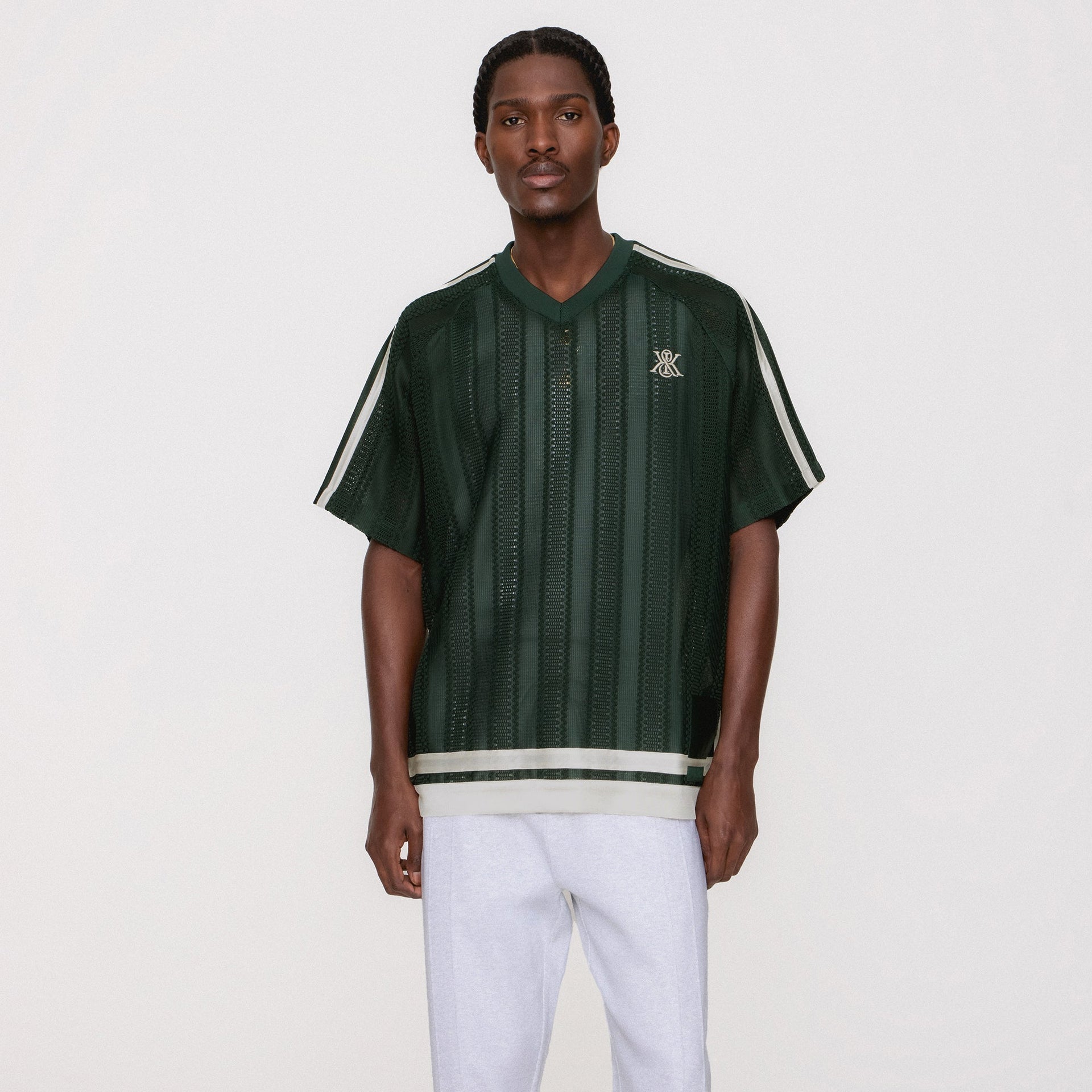 Kith Leon Short Sleeve Lace Combo Jersey - Stadium