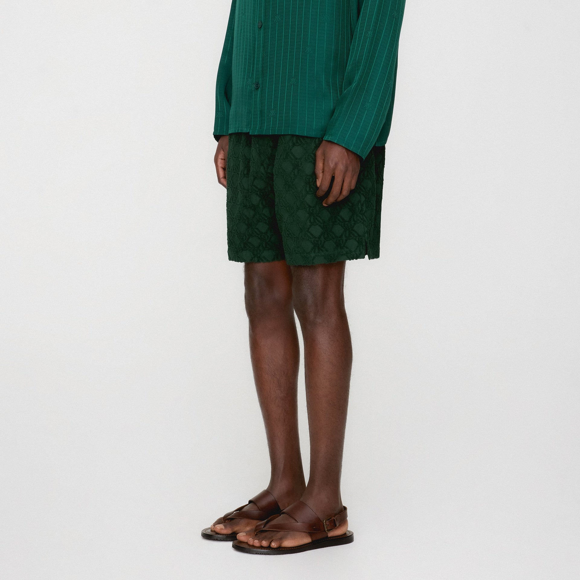 Kith Crest Monogram Terry Graham Short - Stadium