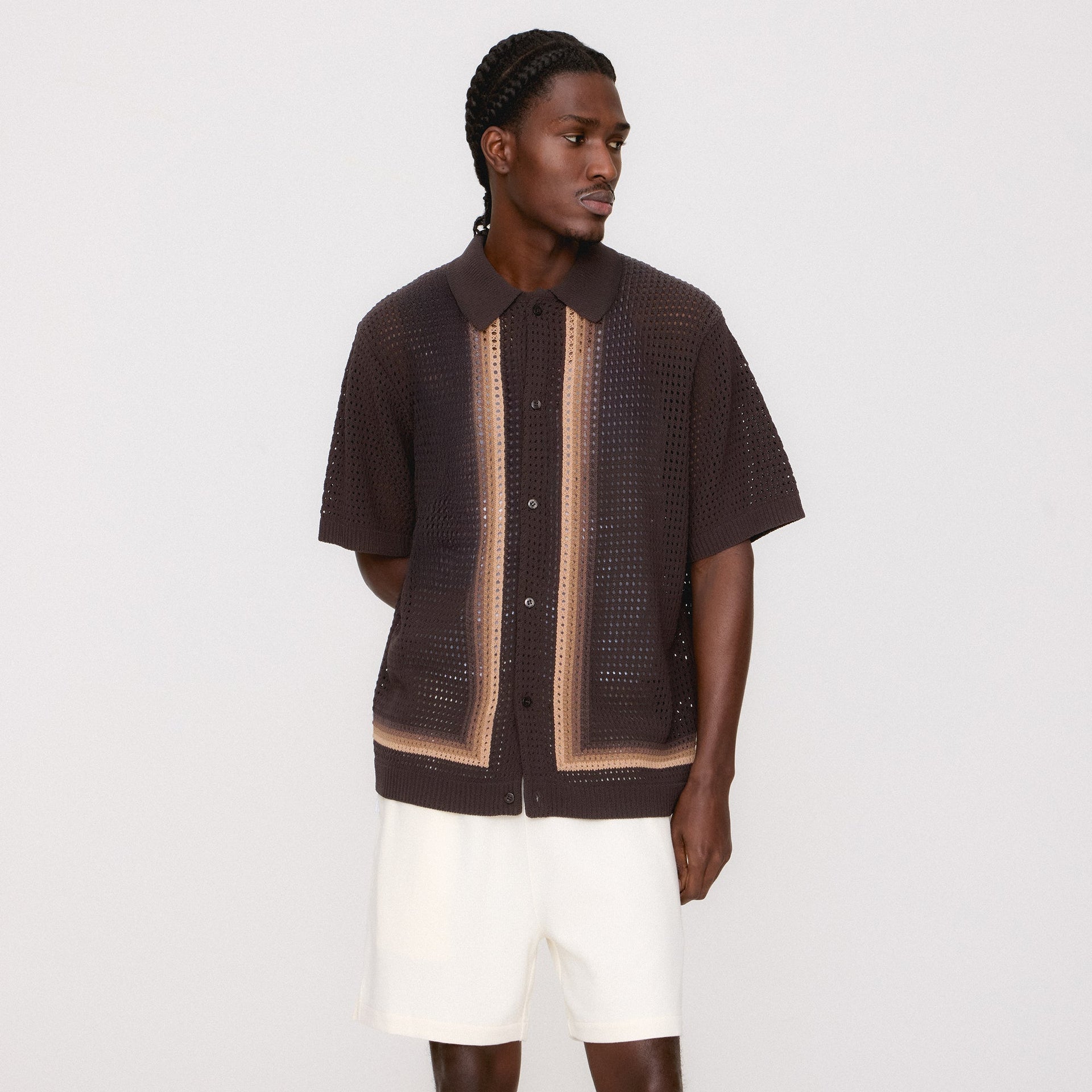 Kith Thompson Crochet Buttondown - Kindling