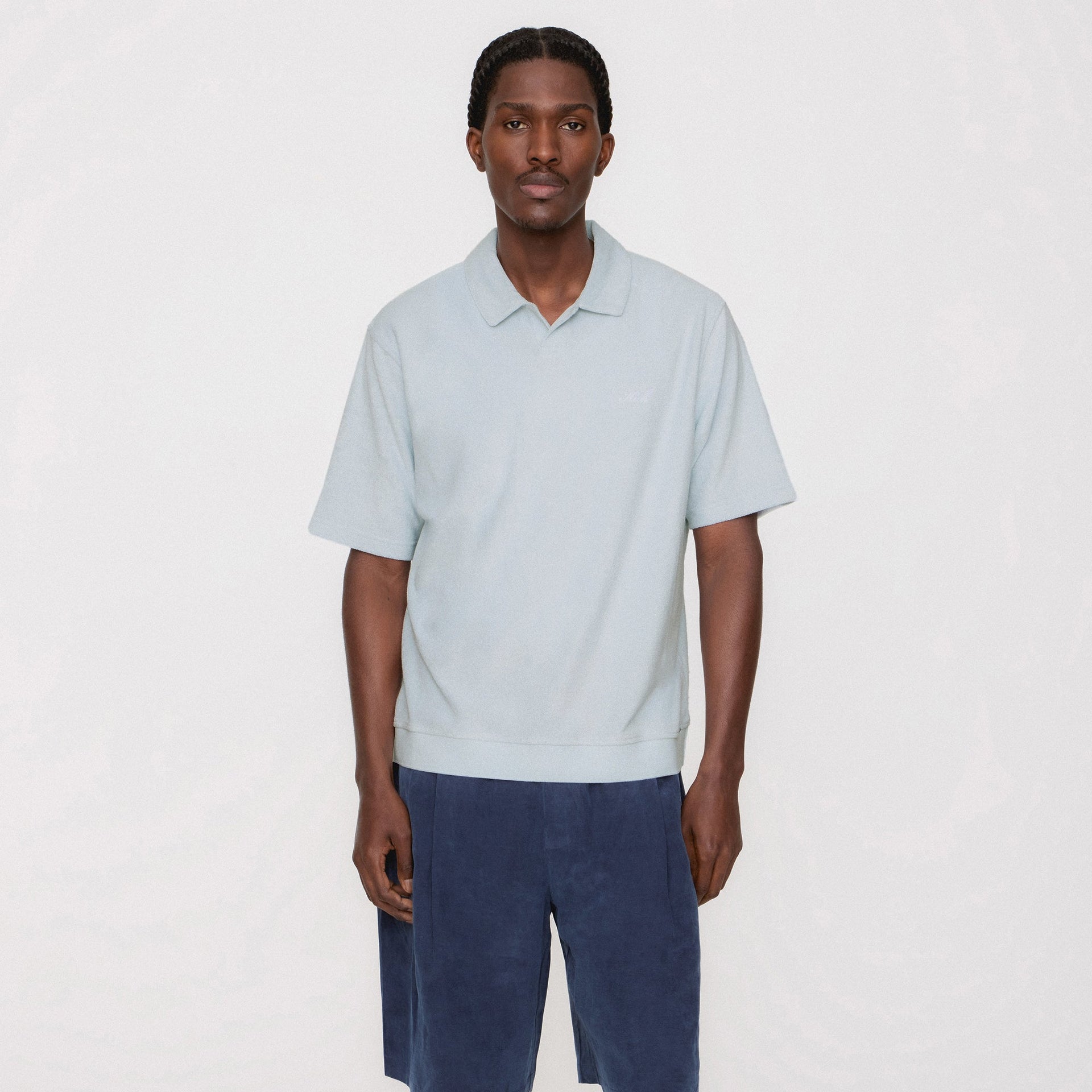 Kith Plush Terry Leo Polo - Light Indigo