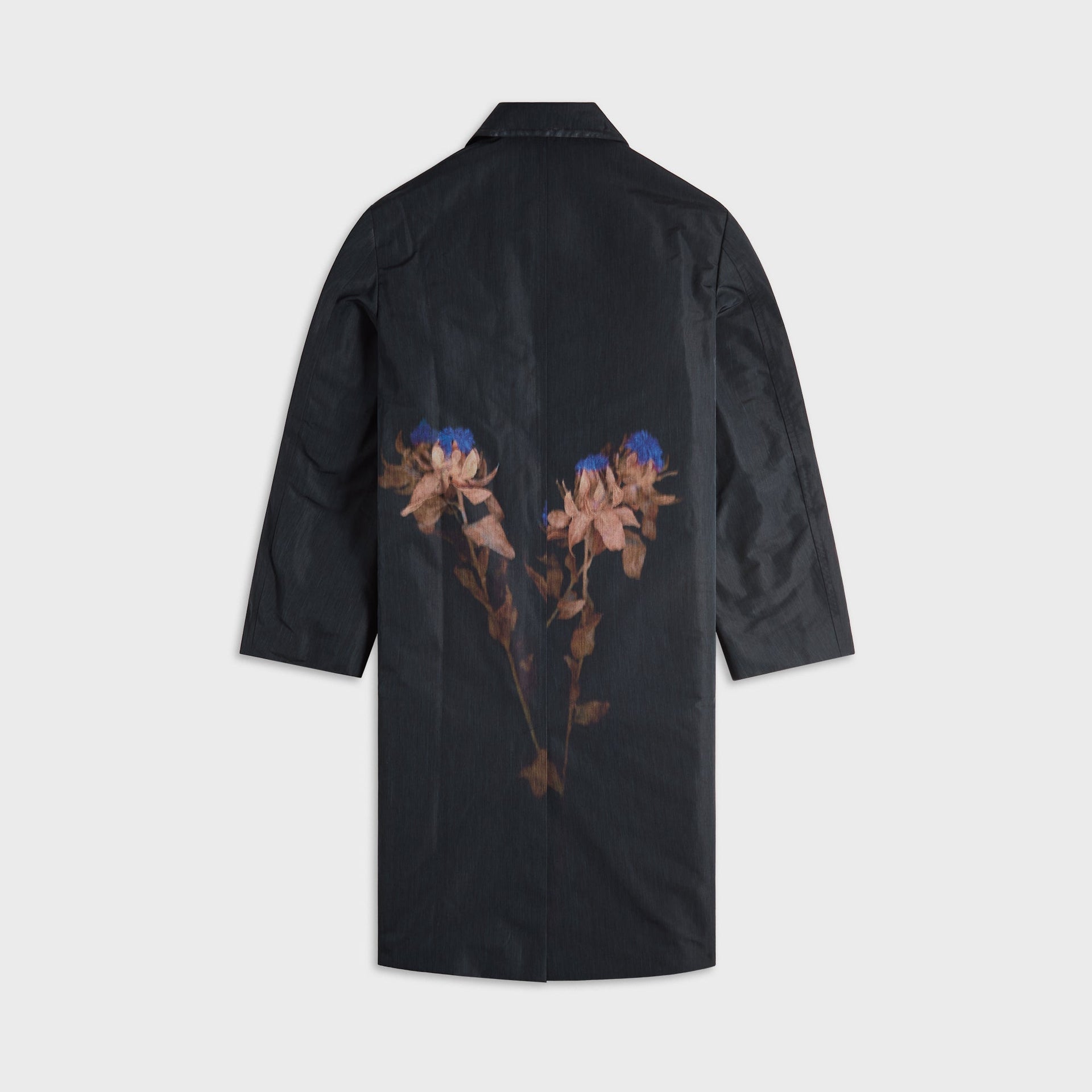 Dries Van Noten Thistle Print Wool Polyester Taffeta Jacket - Black