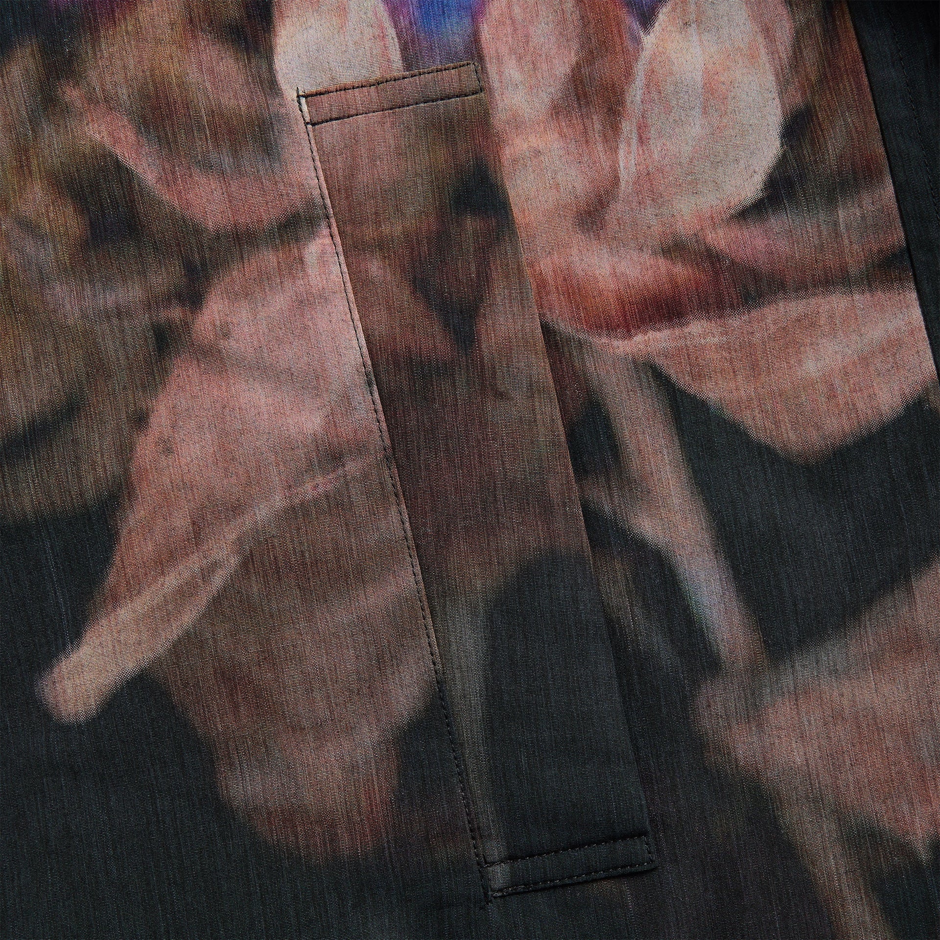 Dries Van Noten Thistle Print Wool Polyester Taffeta Jacket - Black